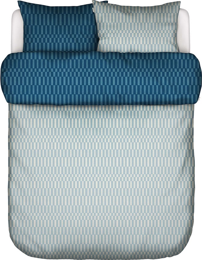 Sillia Bettwäsche 240 x 220 cm blau mit 2 Kissenbezügen 60 x 70 cm Klappenende