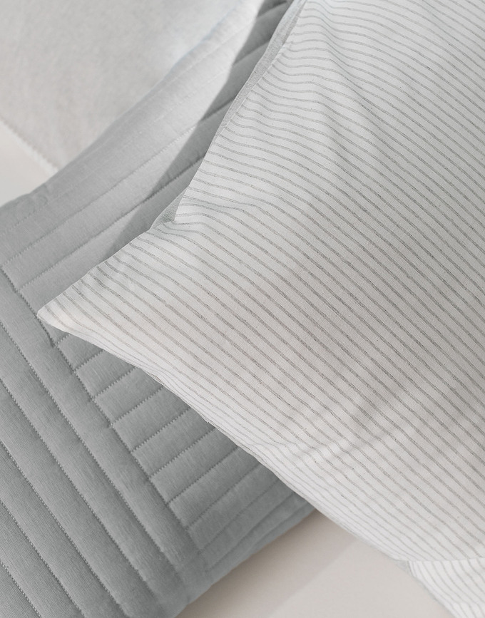 Skei Parure de lit, gris clair, 140 x 200 cm, avec taie d'oreiller 70 x 90 cm