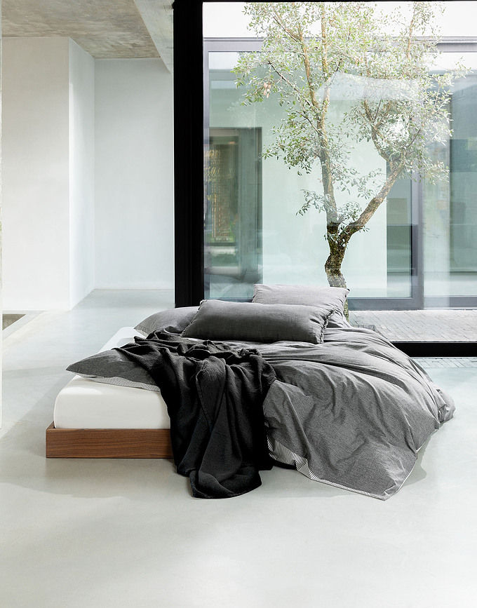 Skei Housse de Coussin, 40 x 40 cm, noire