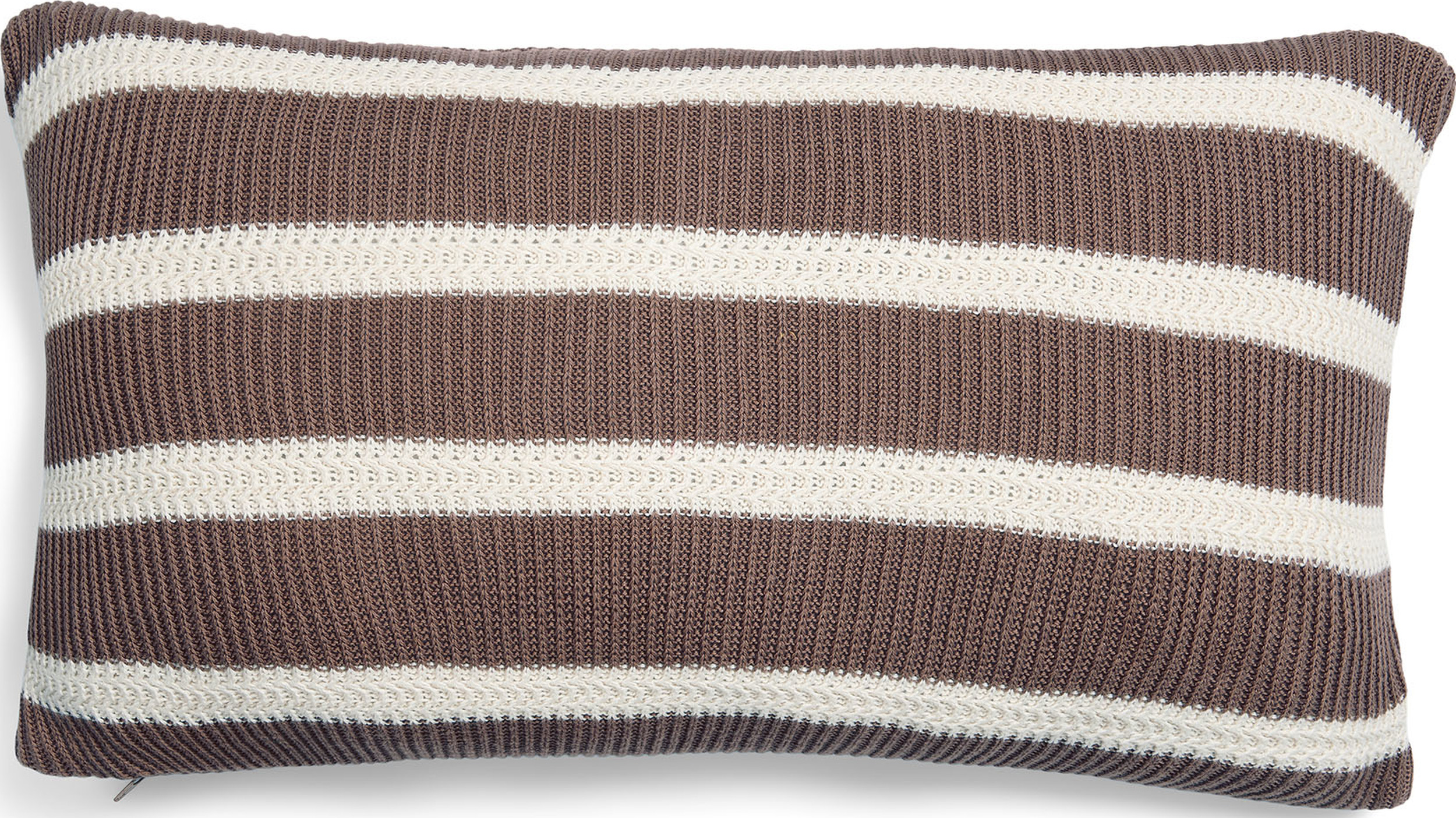Structure Knit Kissen 30 x 50 cm braun aus Bio-Baumwolle