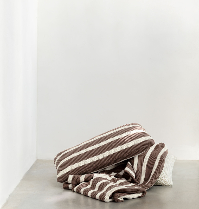 Structure Knit Μαξιλάρι, 30 x 50 εκ., καφέ, από οργανικό βαμβάκι