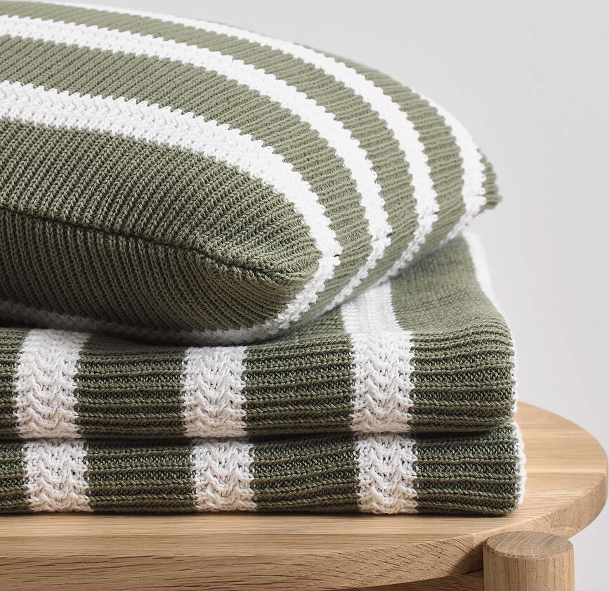 Structure Knit Μαξιλάρι, 30 x 50 εκ., καφέ, από οργανικό βαμβάκι