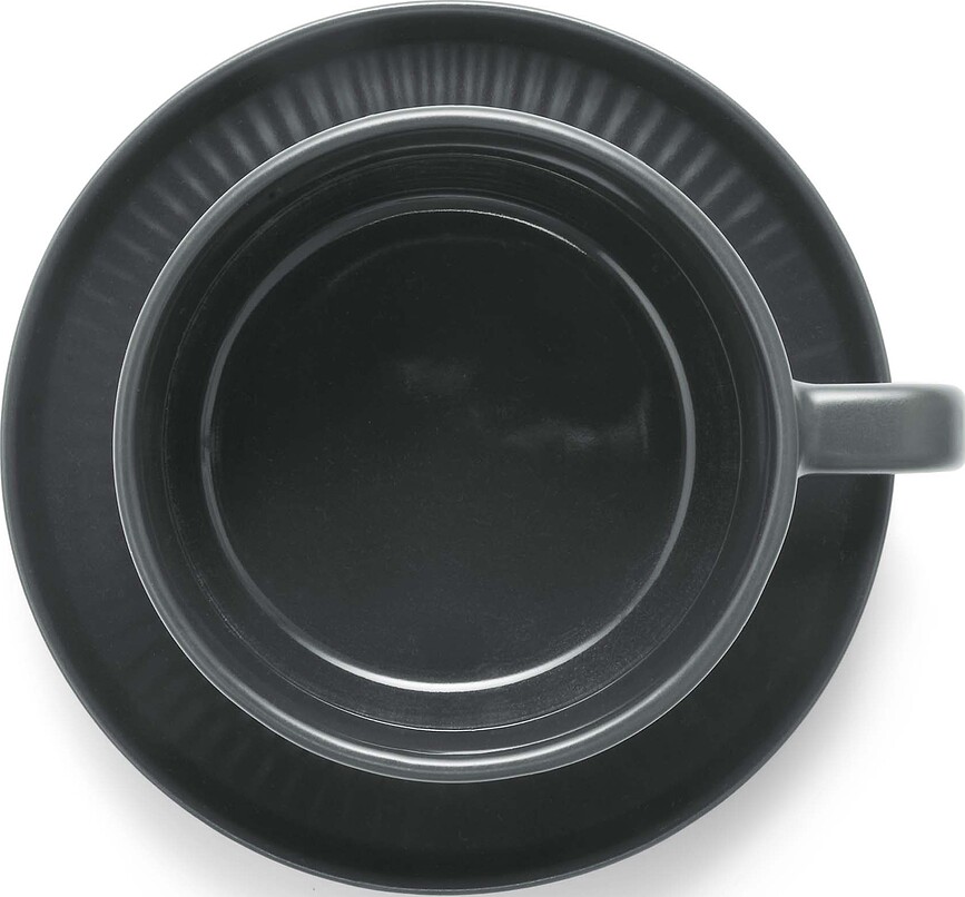 Taza de café Moments, 200 ml, antracita, con platillo