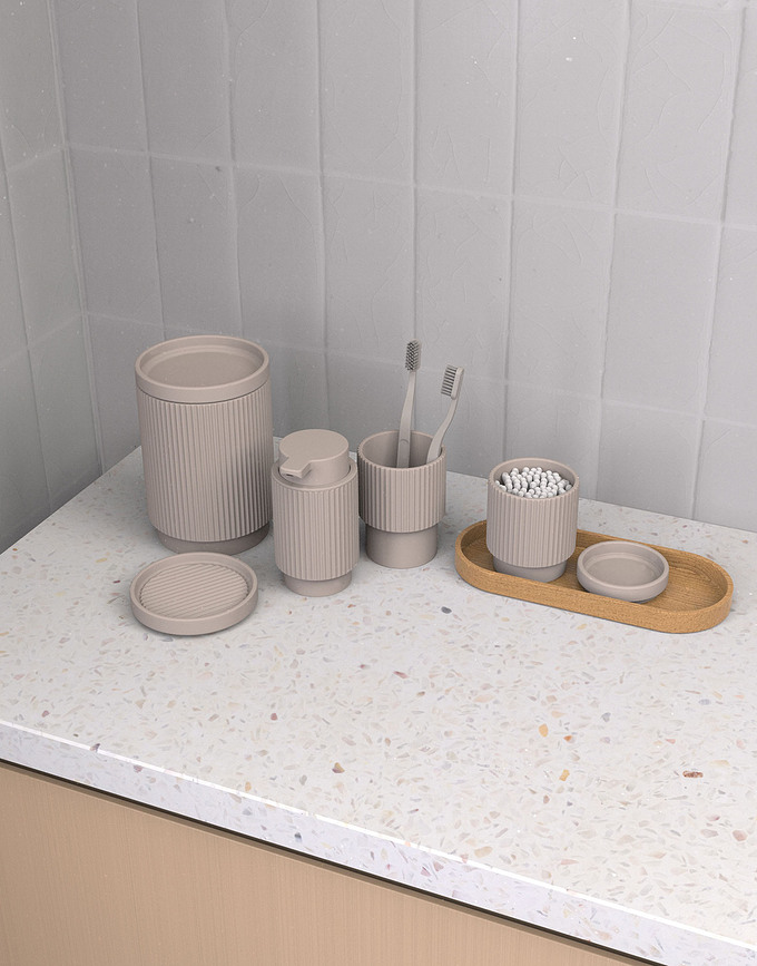 The Wave Pot 10 cm, beige