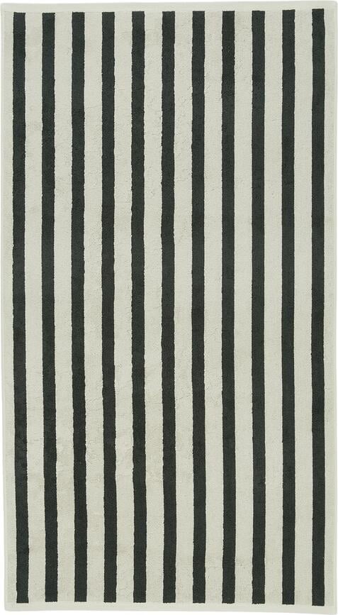 Toalla a rayas Heritage, 70 x 140 cm, beige y antracita