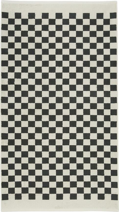 Toalla Checker, 30 x 50 cm, beige y antracita