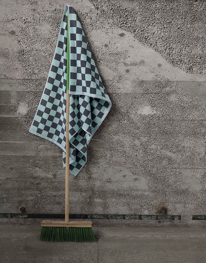 Toalla Checker, 50 x 100 cm, beis y antracita