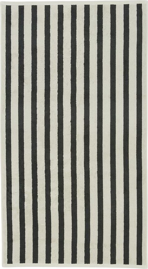 Toalla a rayas Heritage, 30 x 50 cm, beige y antracita