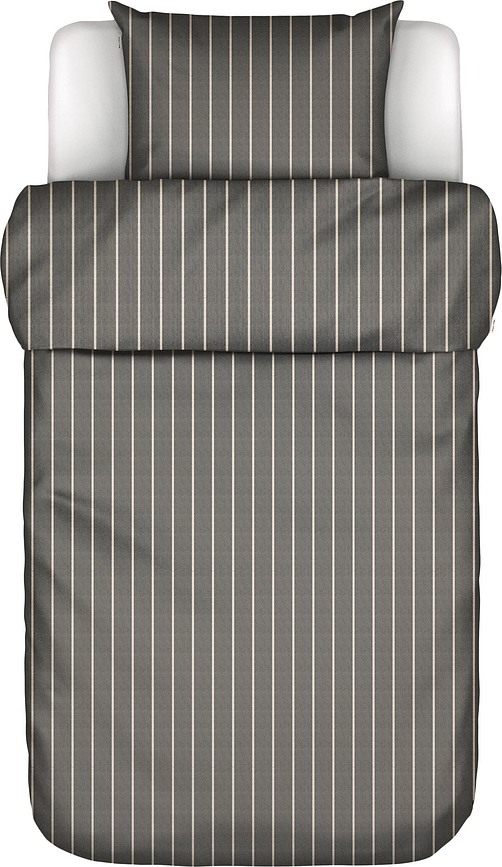 Torsken Parure de Lit 140 x 220 cm, anthracite, avec taie d'oreiller 60 x 70 cm, Set 2 pièces