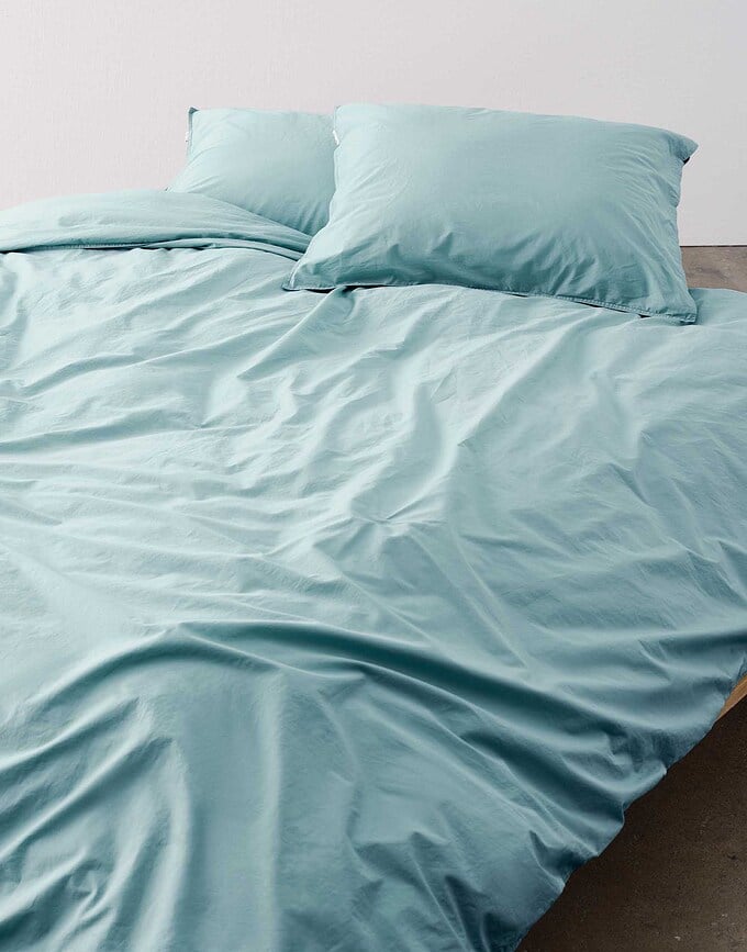 Tove Posteljina s patentnim zatvaračem 200 x 200 cm morska 2 jastučnice 80 x 80 cm