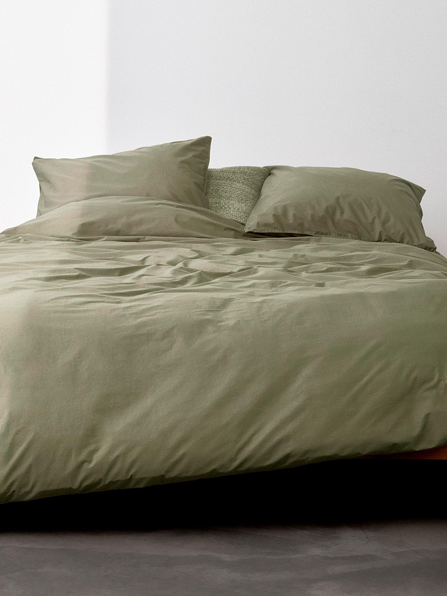 Tove Posteljina 240x220 cm s preklopom mahovina zelena 2 Jastučnice 60x70 cm