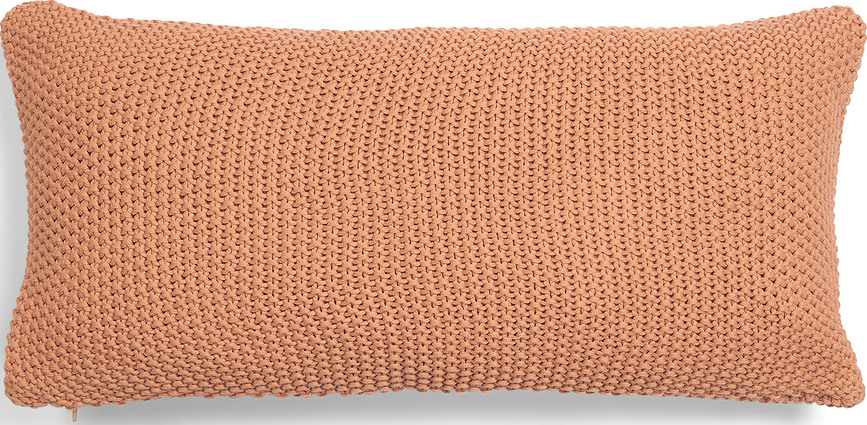 Възглавница Nordic Knit от органичен памук 30 x 60 см пясъчен цвят
