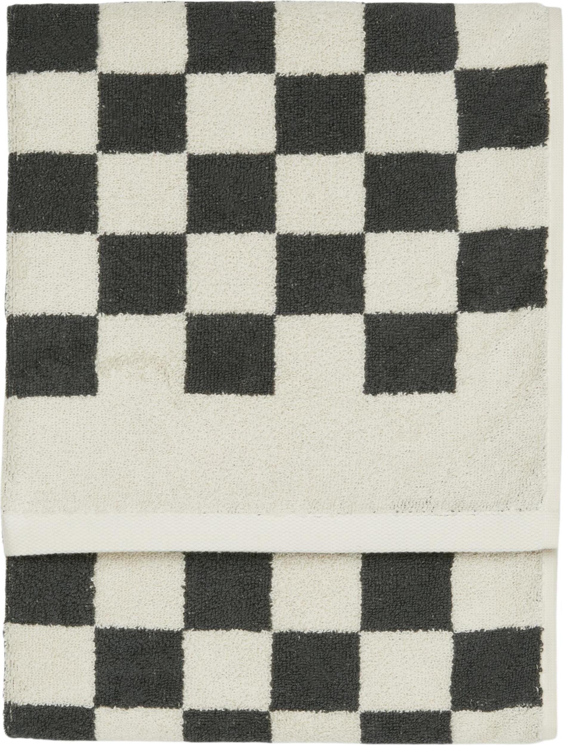 Checker Handtuch 70 x 140 cm beige-anthrazit