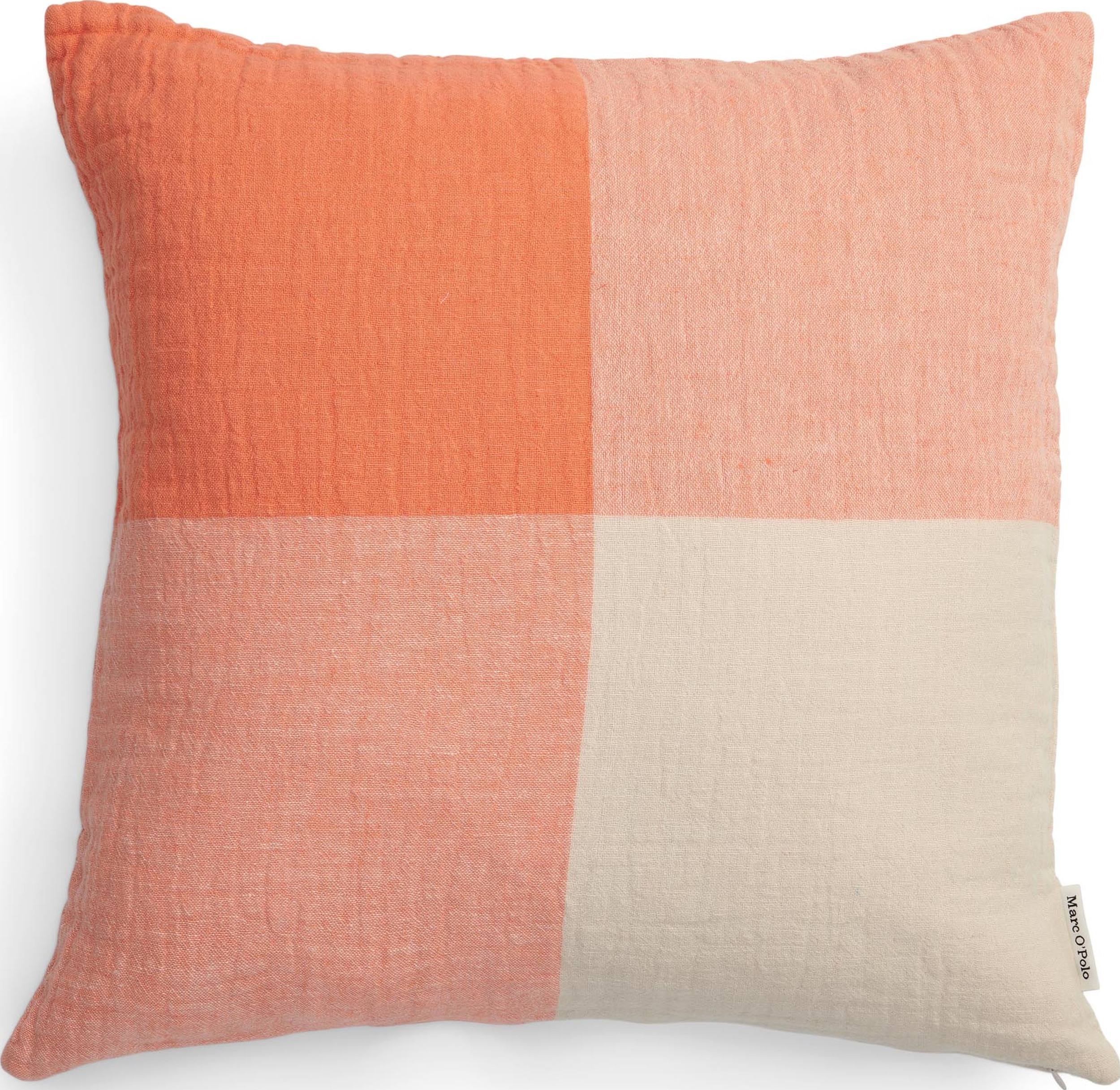 Erlend Kissen 50 x 50 cm kariert beige-orange