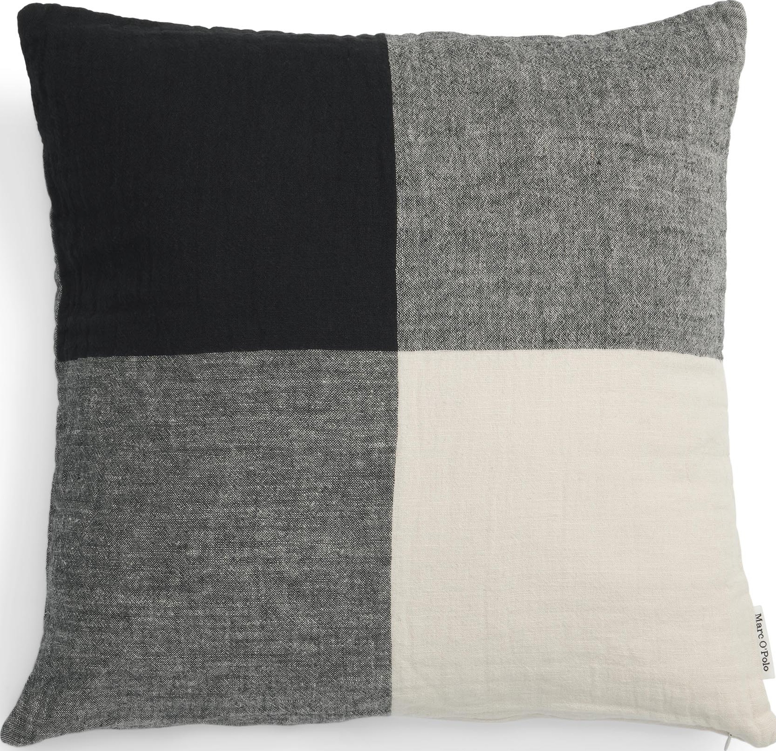 Erlend Kissen 50 x 50 cm kariert beige-schwarz