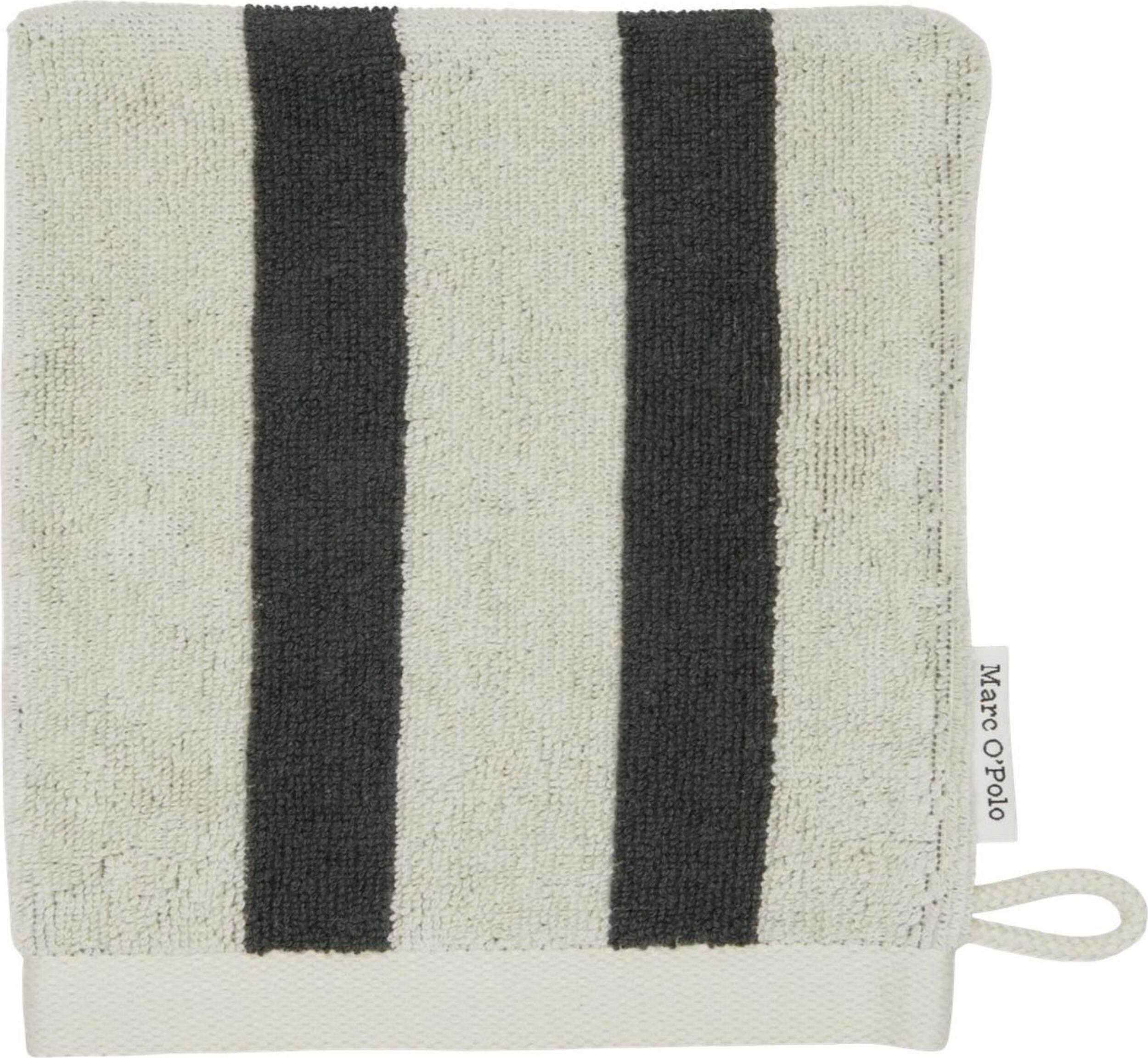 Heritage Badehandschuh 16 x 22 cm gestreift beige-anthrazit