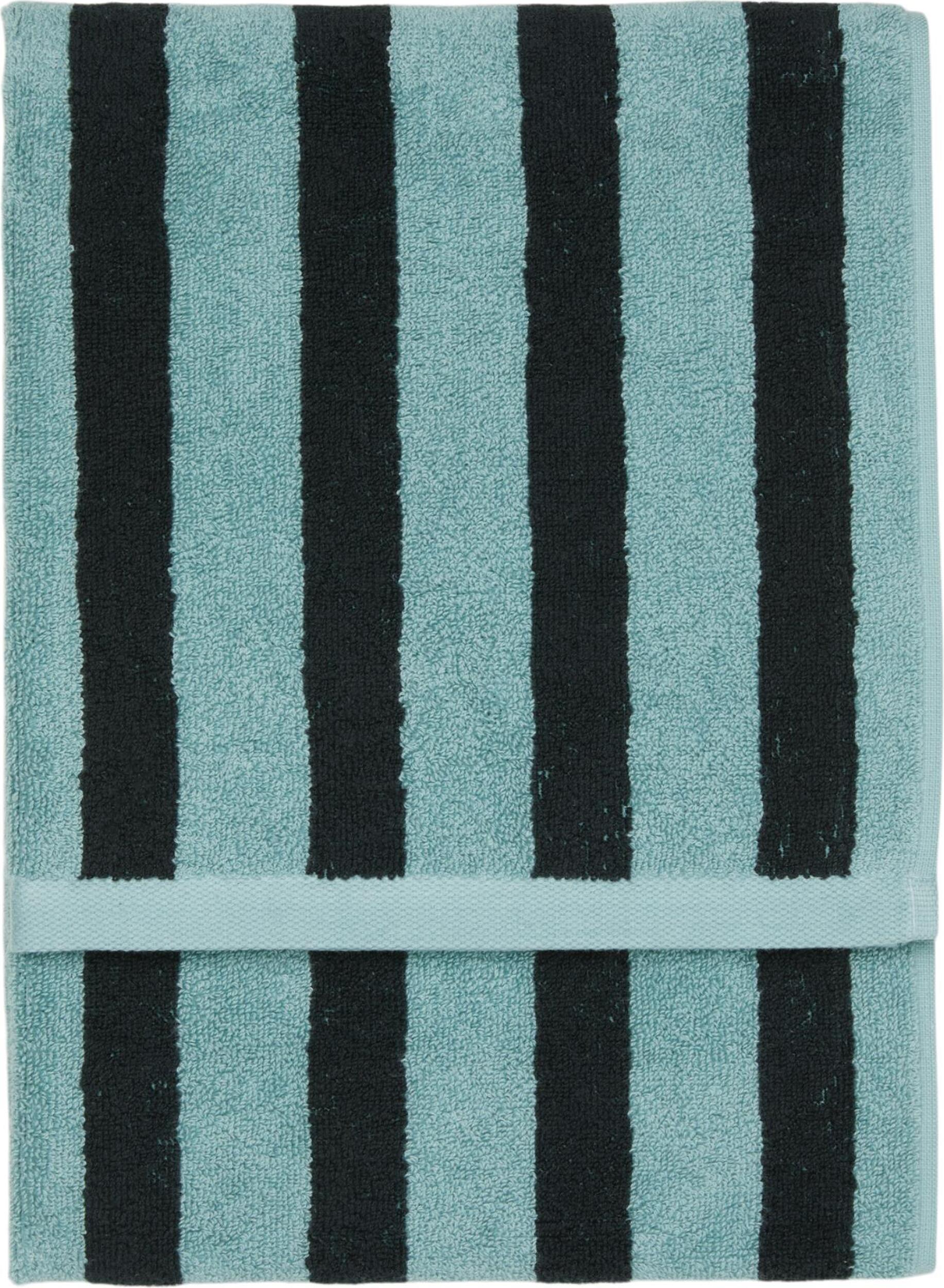 Heritage Handtuch 50 x 100 cm gestreift blau-schwarz