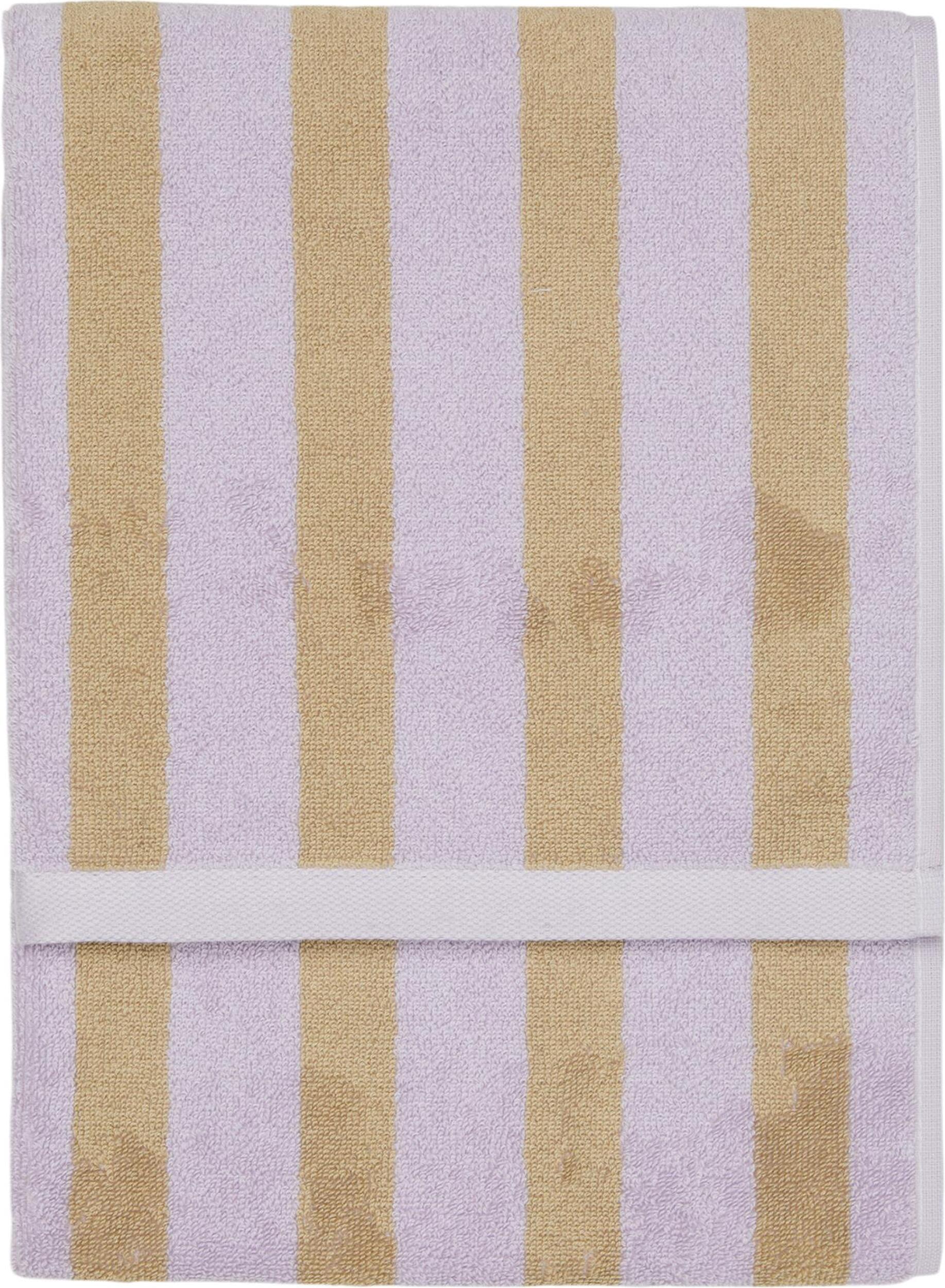 Heritage Handtuch 50 x 100 cm gestreift lila-hellbraun