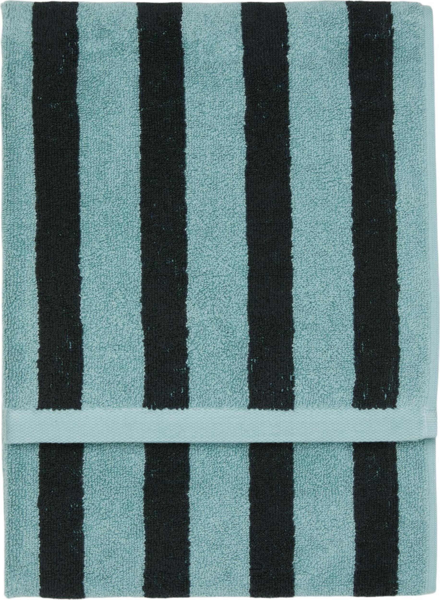 Heritage Handtuch 70 x 140 cm gestreift blau-schwarz