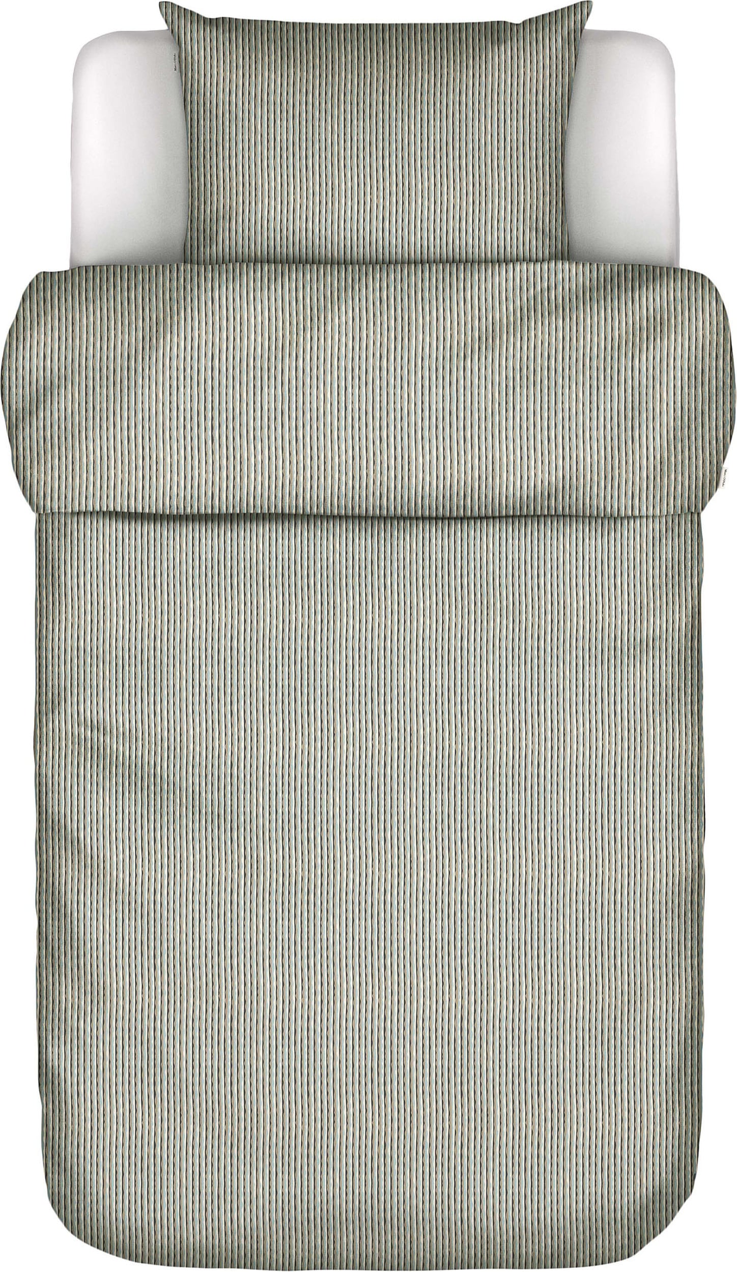 Janne Bettwäsche 135 x 200 cm olivgrün-grau mit Kissenbezug 80 x 80 cm Reißverschluss