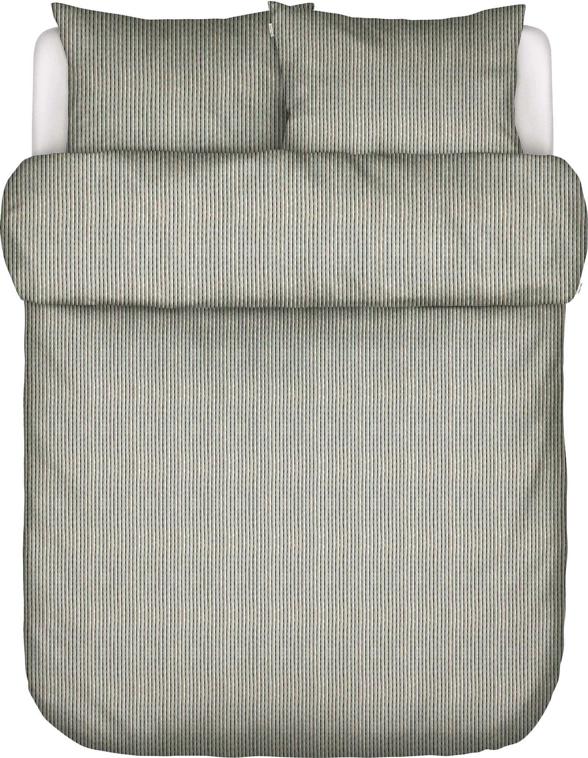 Janne Bettwäsche 200 x 220 cm olivgrün-grau mit 2 Kissenbezügen 80 x 80 cm Klappenende