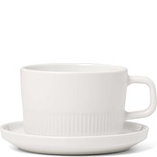 Moments Coffee cup 200 ml white with a saucer