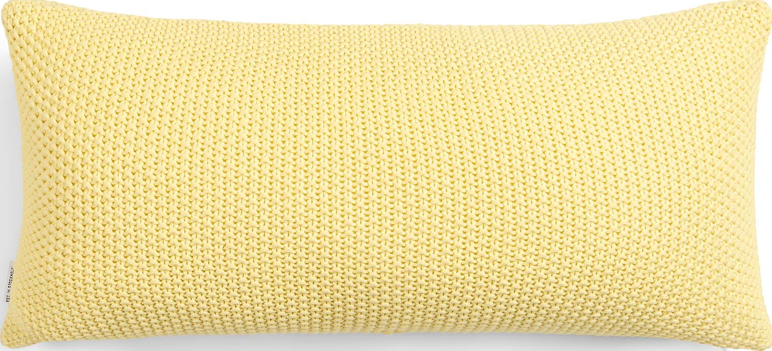 Nordic Knit Kissen 30 x 60 cm gelb aus Bio-Baumwolle