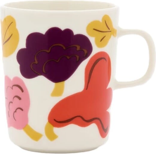 Oiva Kukasta kukkaan Becher 250 ml, weiß-rosa
