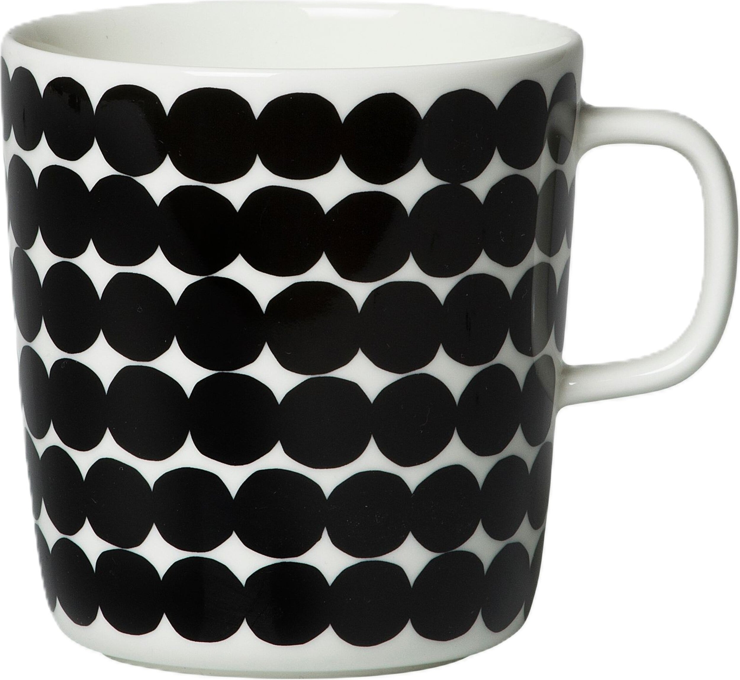 Oiva Räsymatto Becher 400 ml, weiß-schwarz