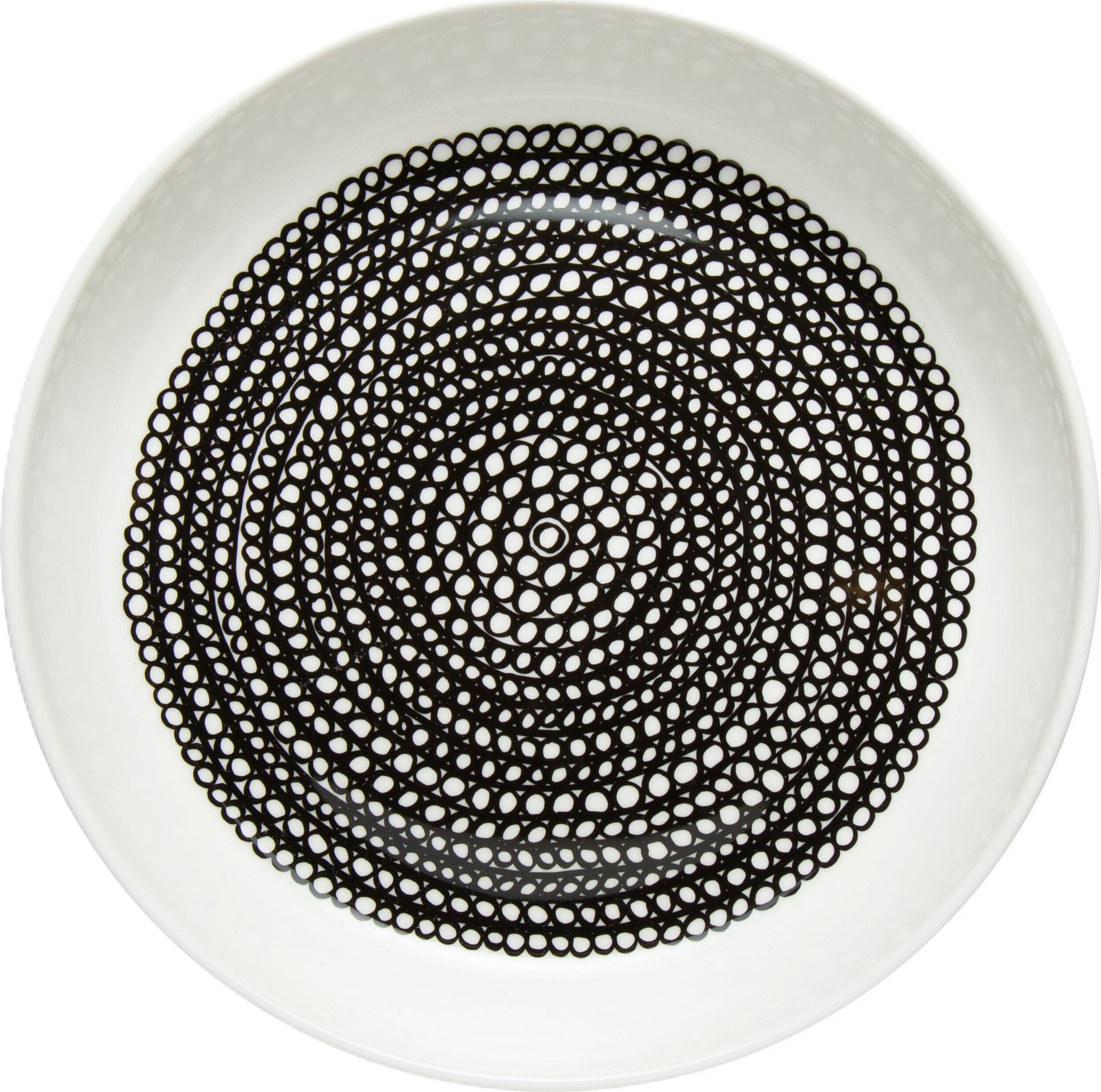 Oiva Räsymatto tiefer Teller 20,5 cm, weiß-schwarz