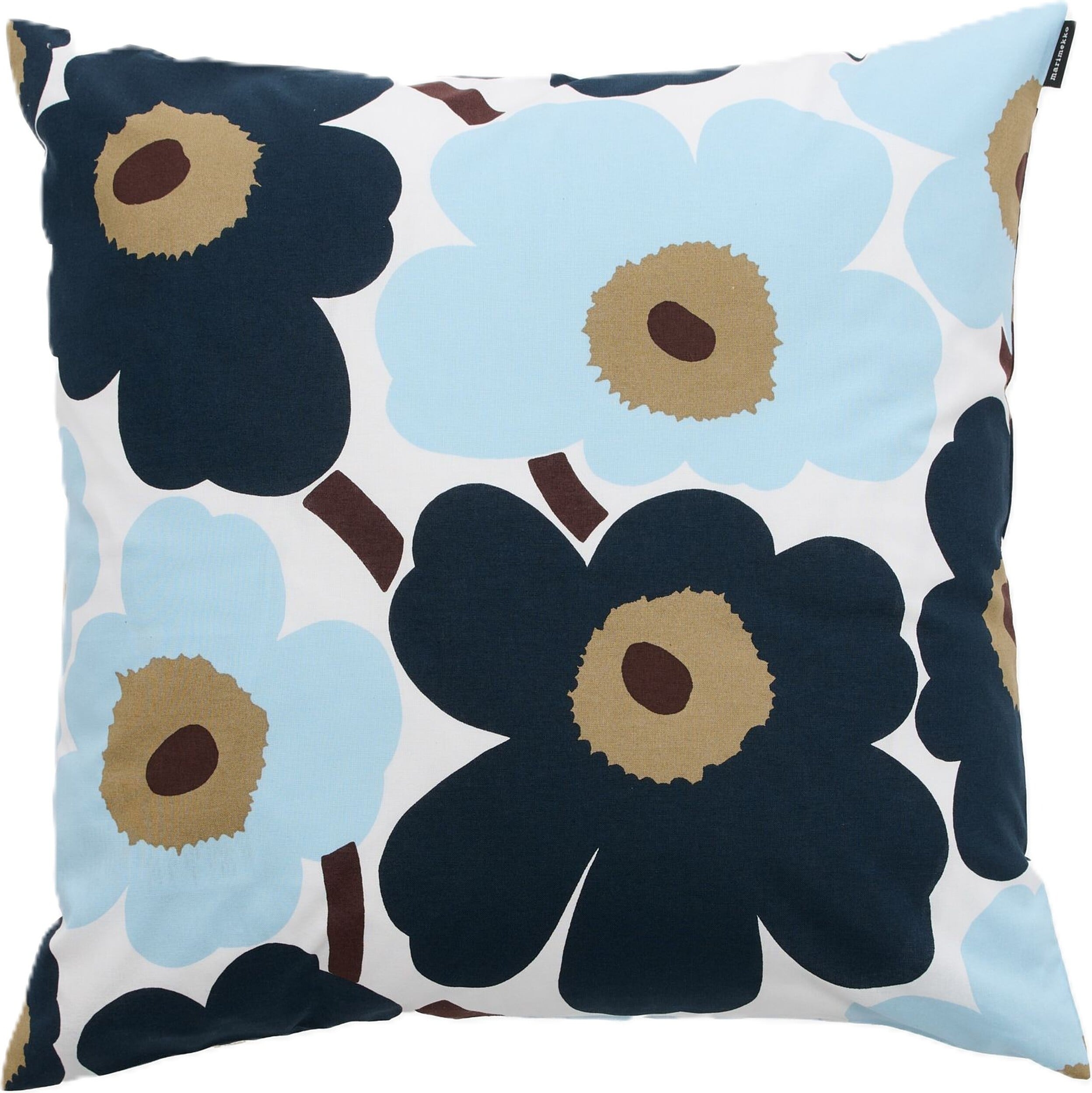 Pieni Unikko Kissenbezug 50 x 50 cm, blau-braun