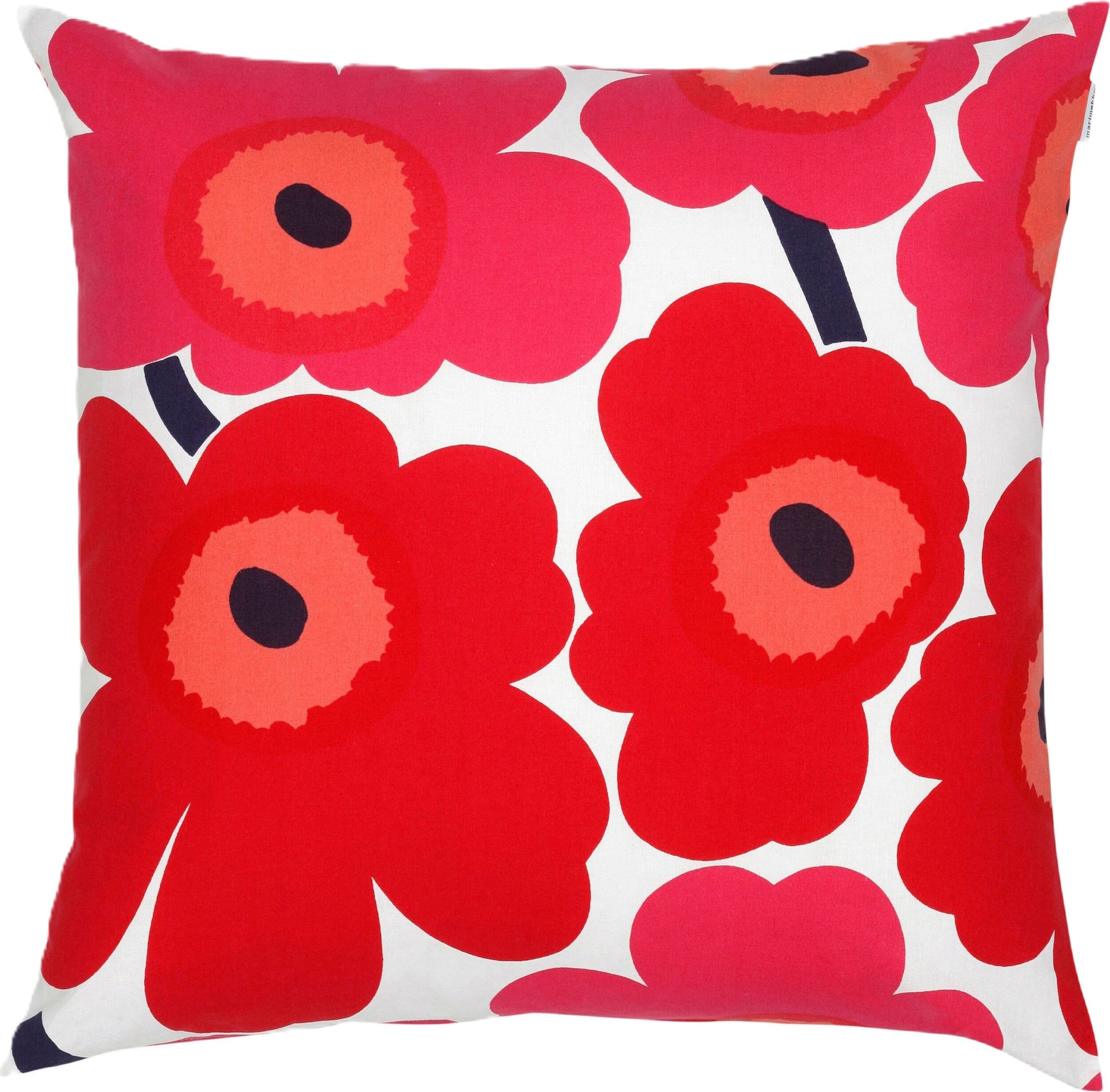 Pieni Unikko Kissenbezug 50 x 50 cm, weiß-rot
