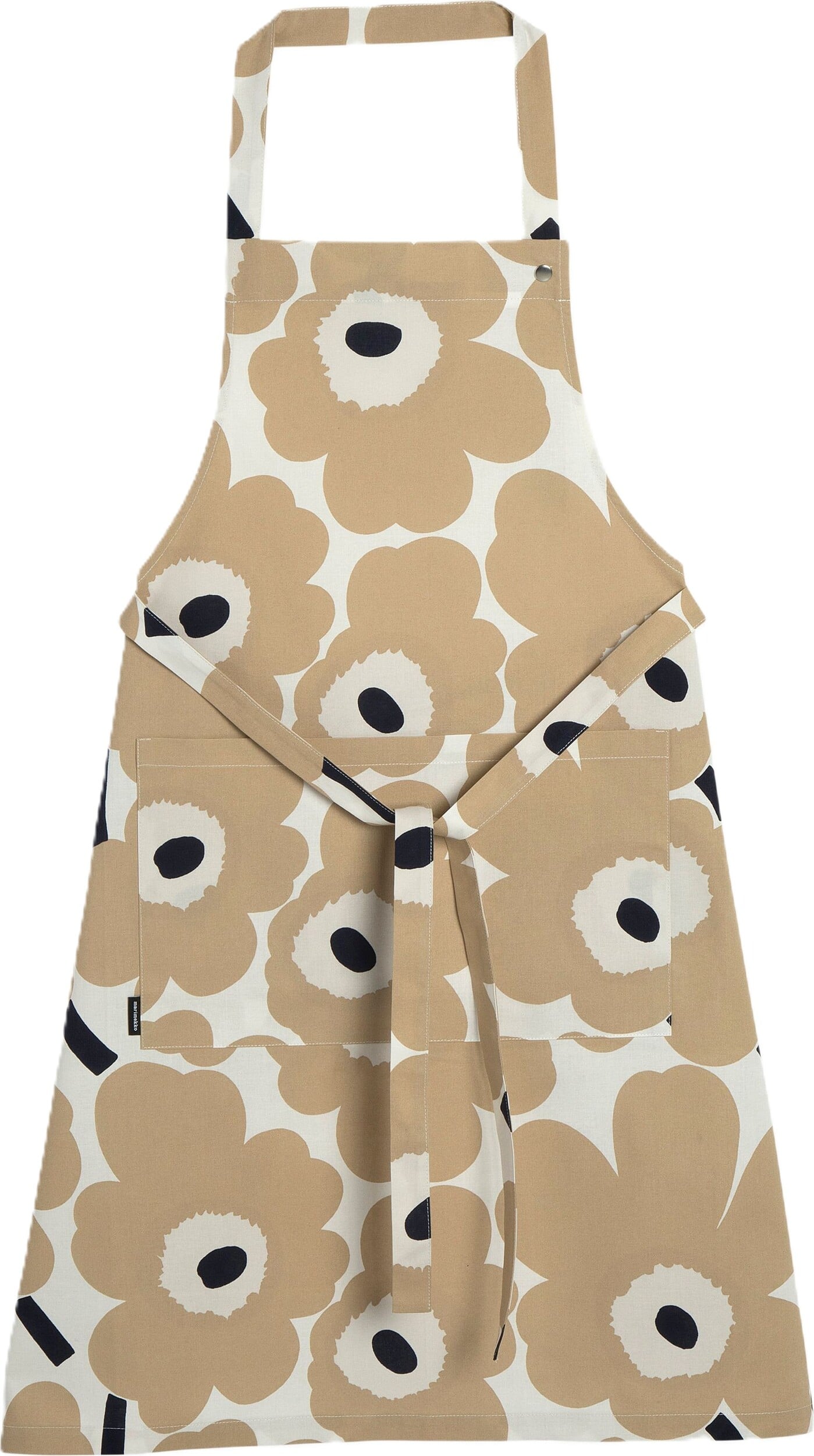 Pieni Unikko Küchenschürze beige-dunkelblau