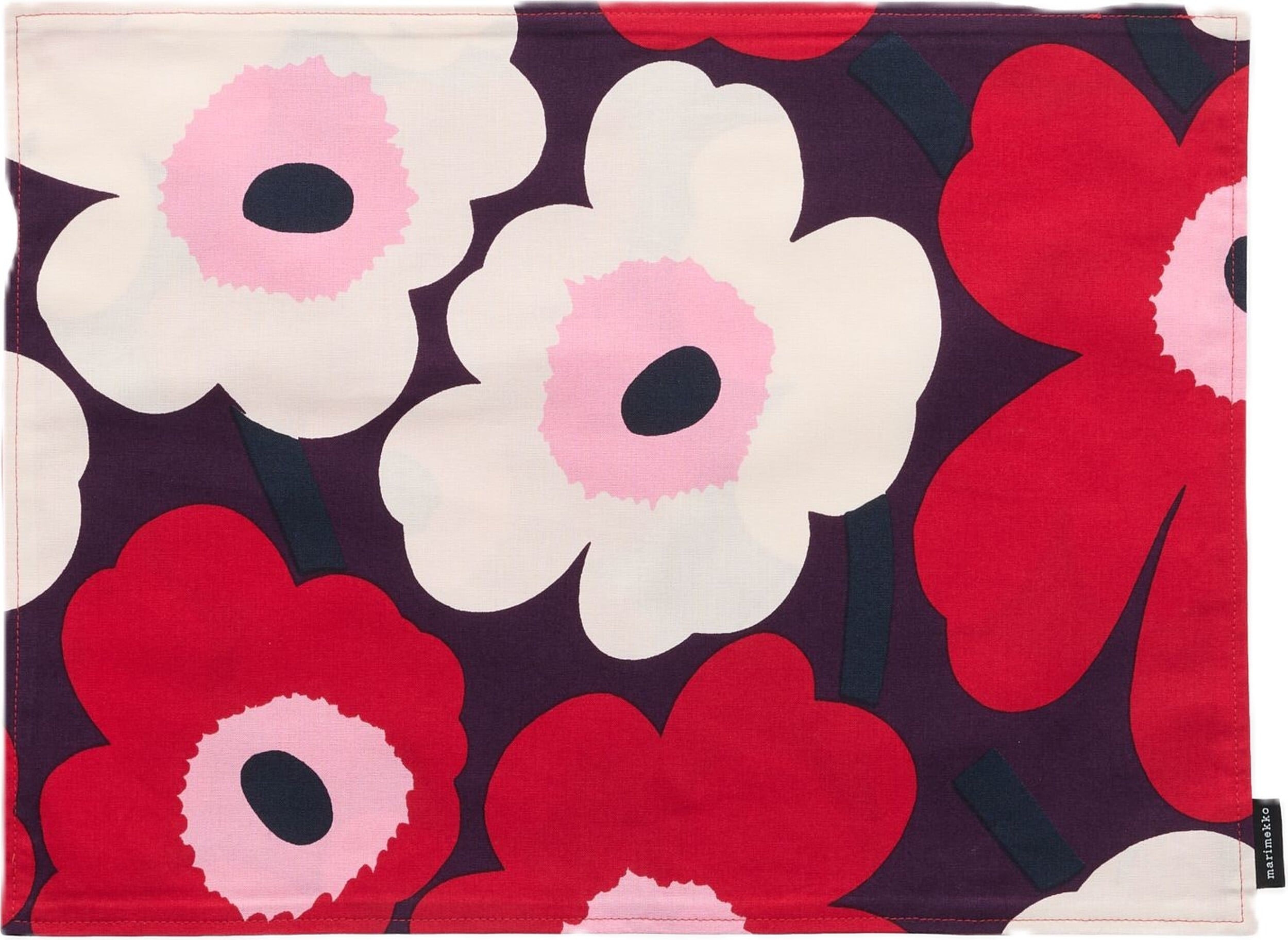 Pieni Unikko Tischset in Rosa- und Lilatönen, mit Acrylbeschichtung