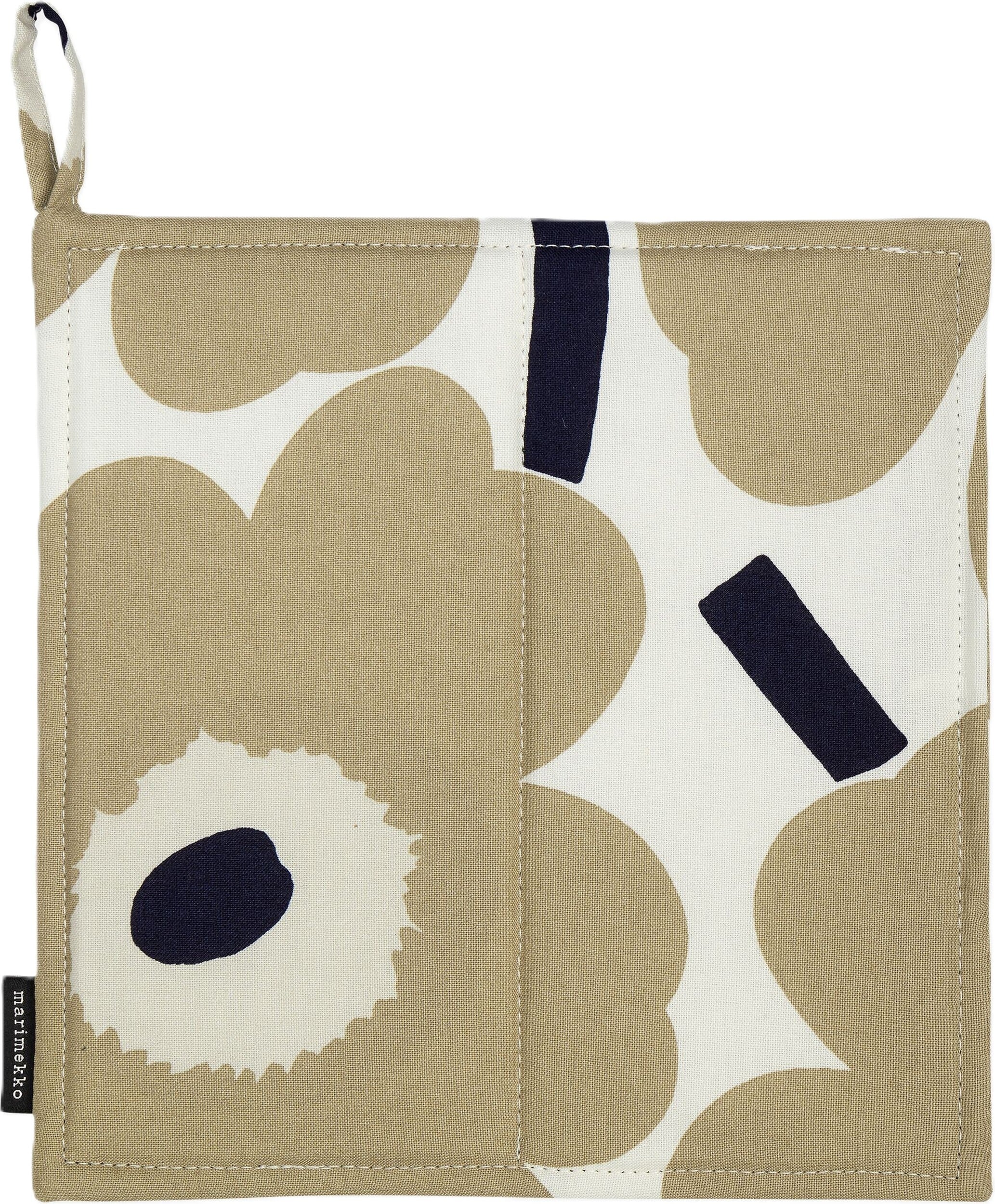 Pieni Unikko Topflappen beige-dunkelblau