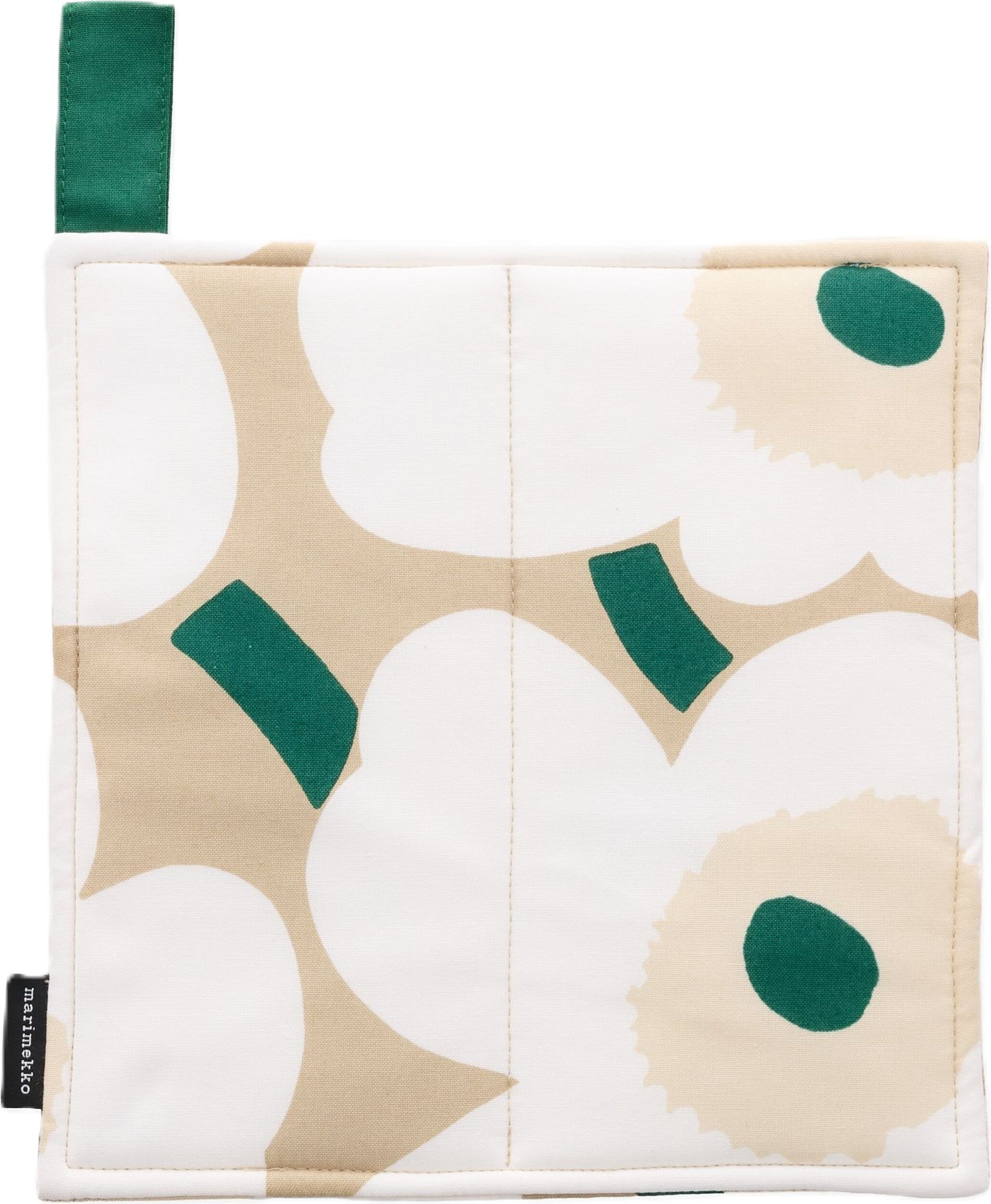 Pieni Unikko Topflappen sandfarben-grün