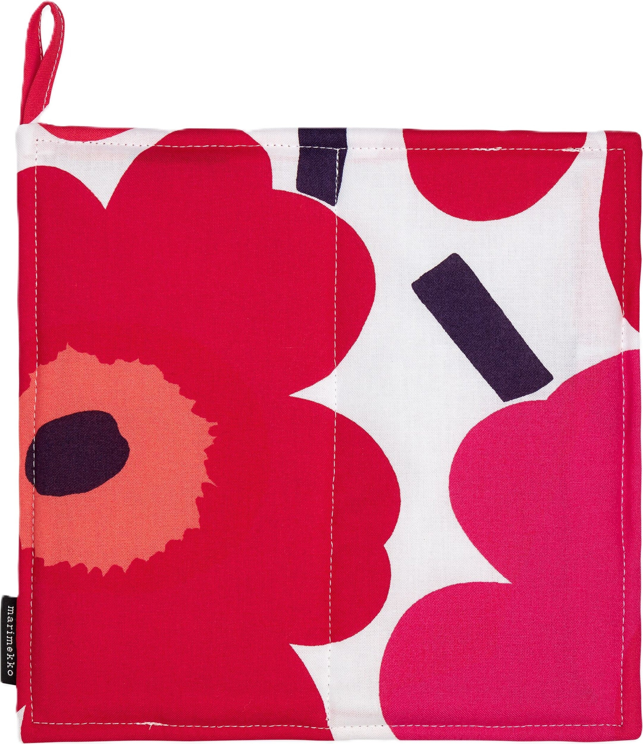 Pieni Unikko Topflappen weiß-rot