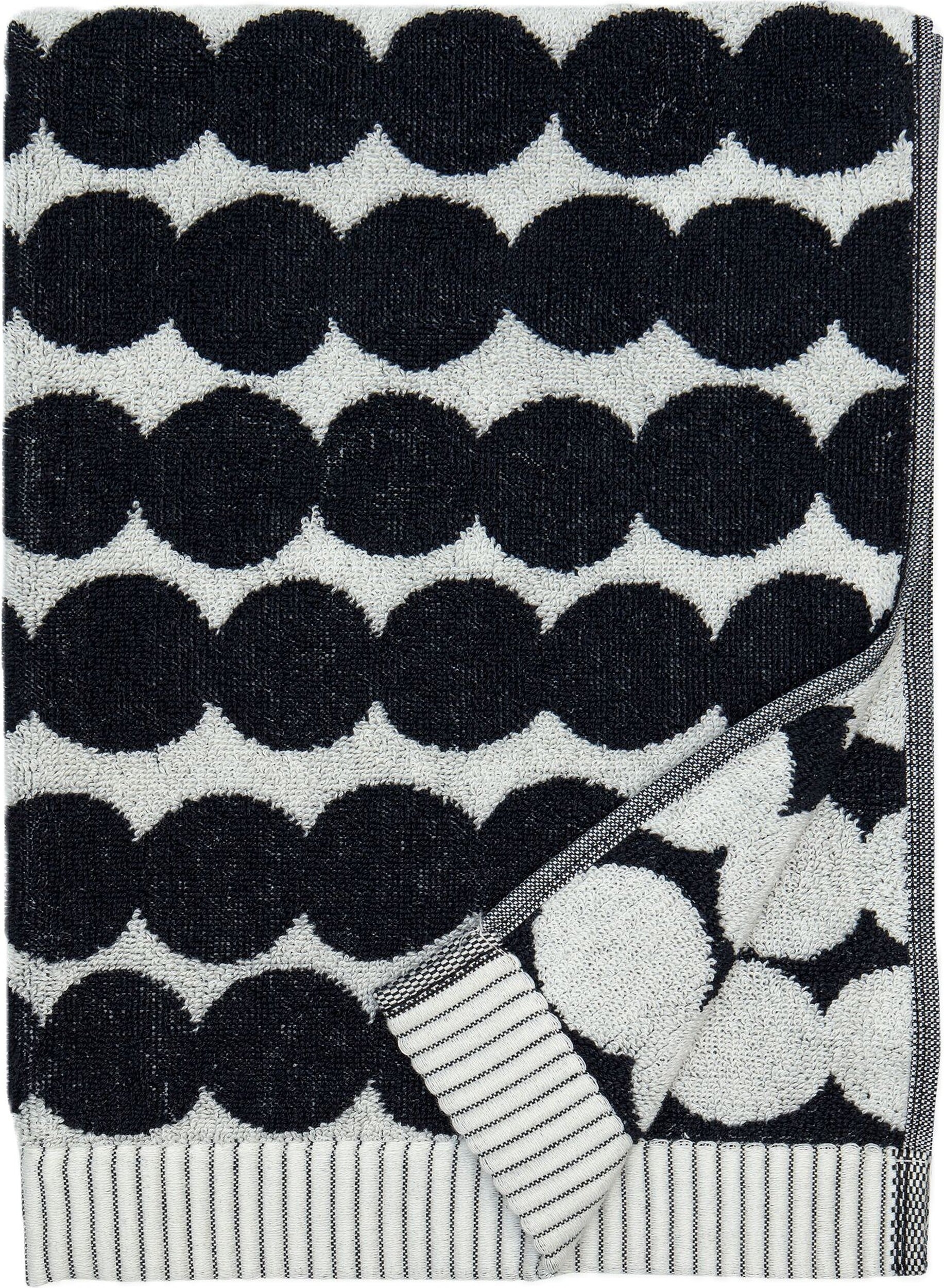 Räsymatto Handtuch 50 x 70 cm, weiß-schwarz