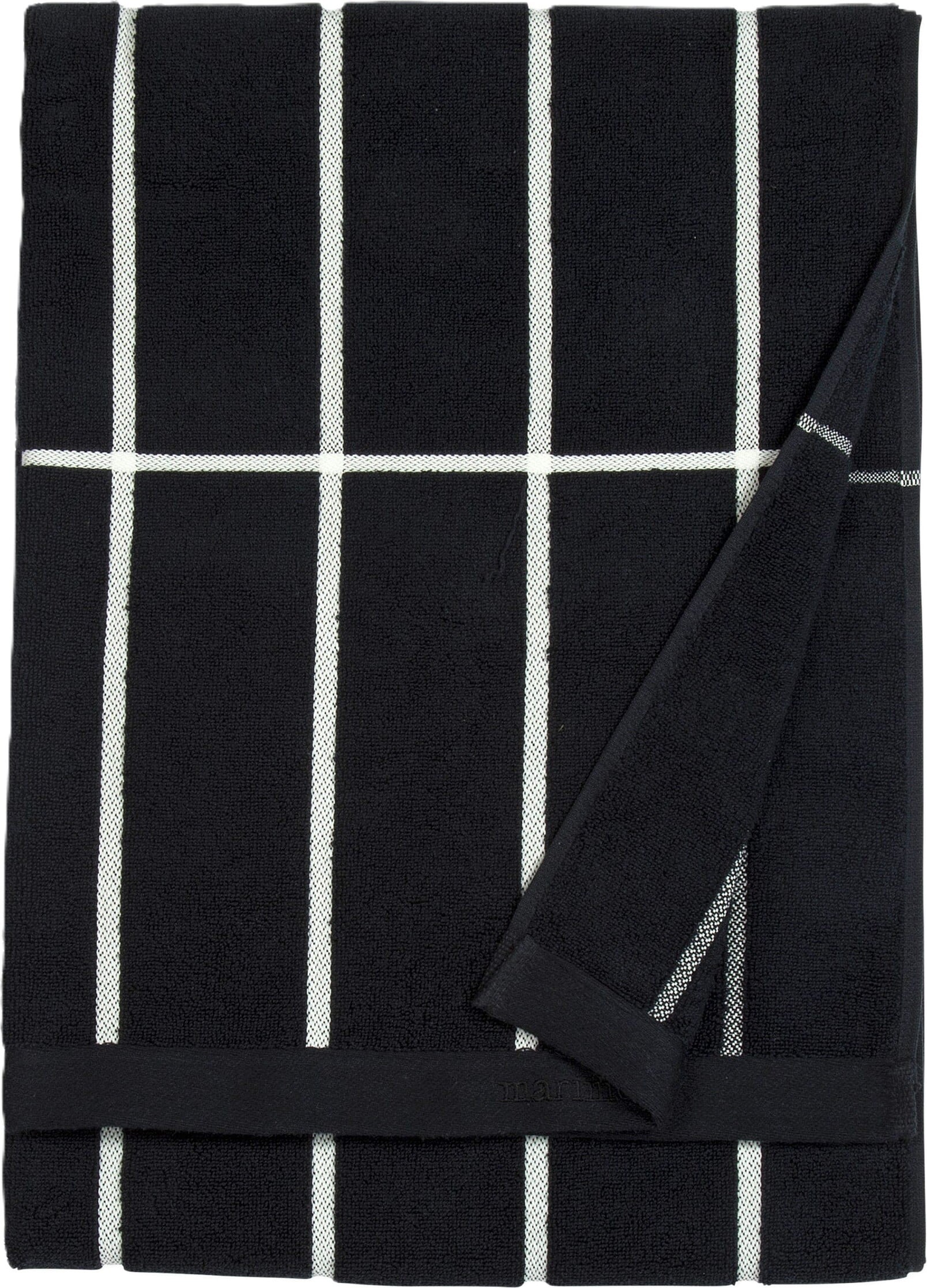 Tiiliskivi Badetuch 70 x 150 cm, schwarz-weiß