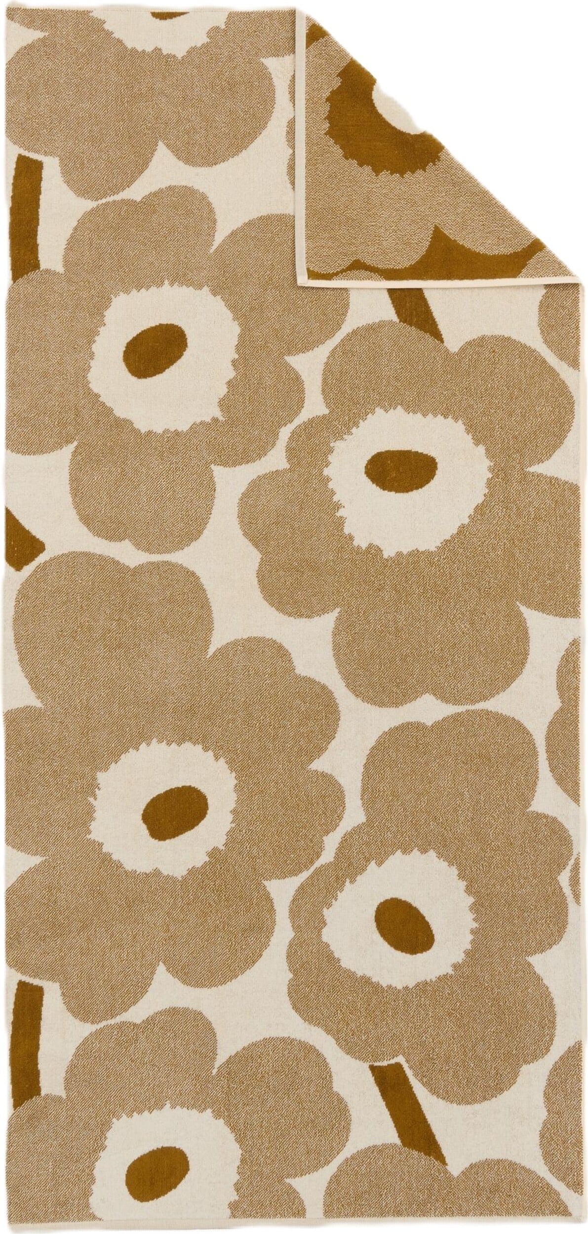 Unikko Badetuch 70 x 150 cm, beige-braun