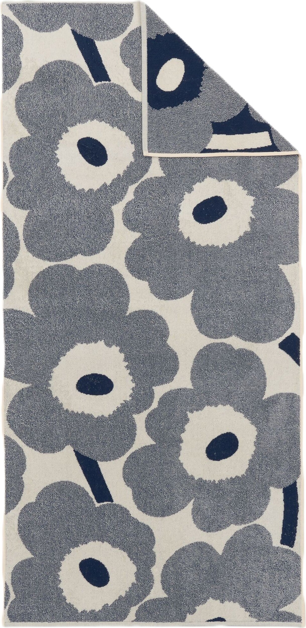 Unikko Badetuch 70 x 150 cm, blau-weiß