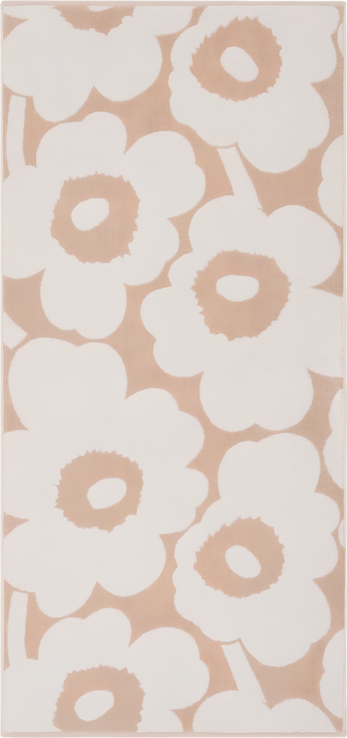 Unikko Badetuch 70 x 150 cm, weiß-beige