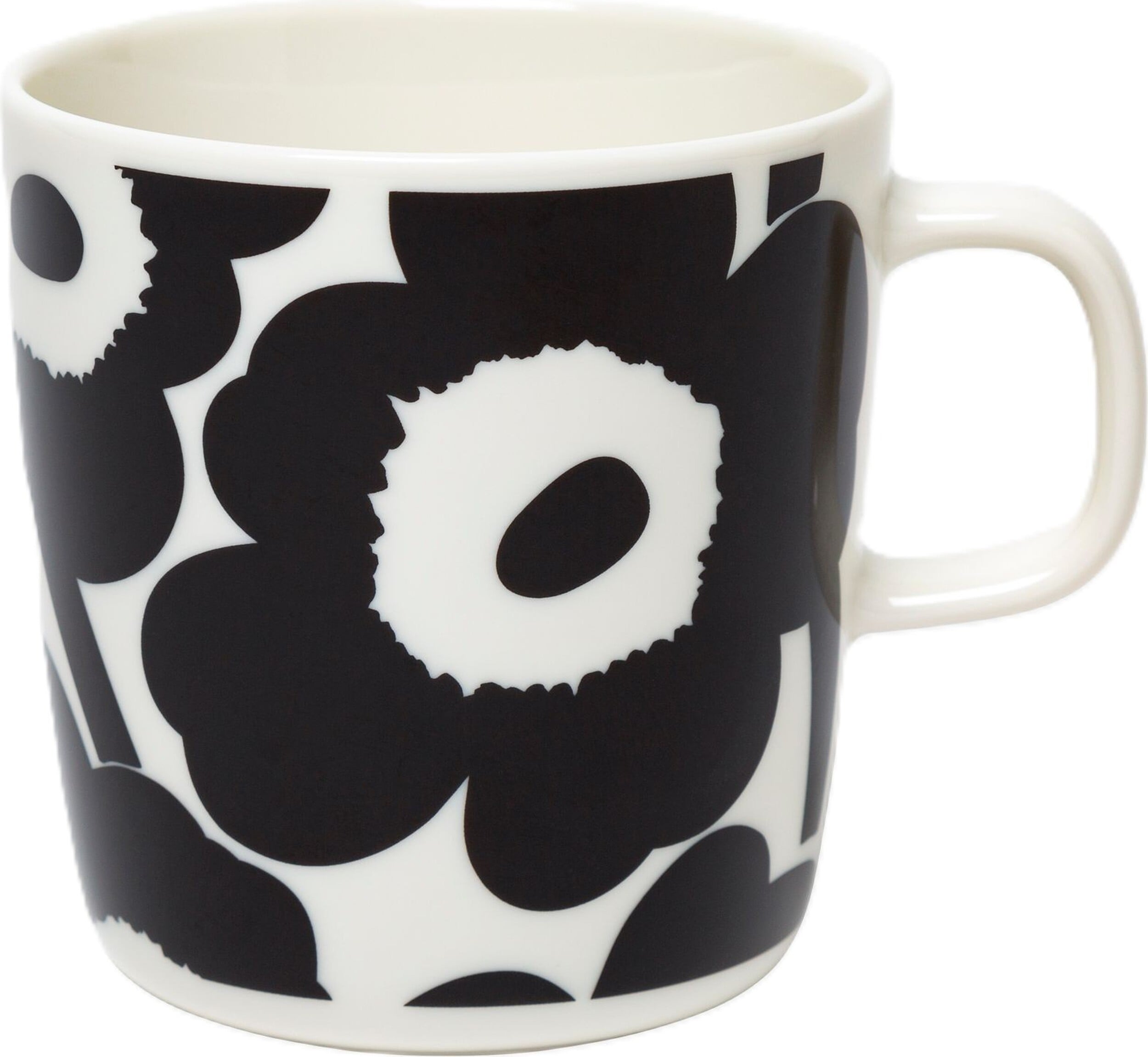 Unikko Becher 400 ml, schwarz-weiß