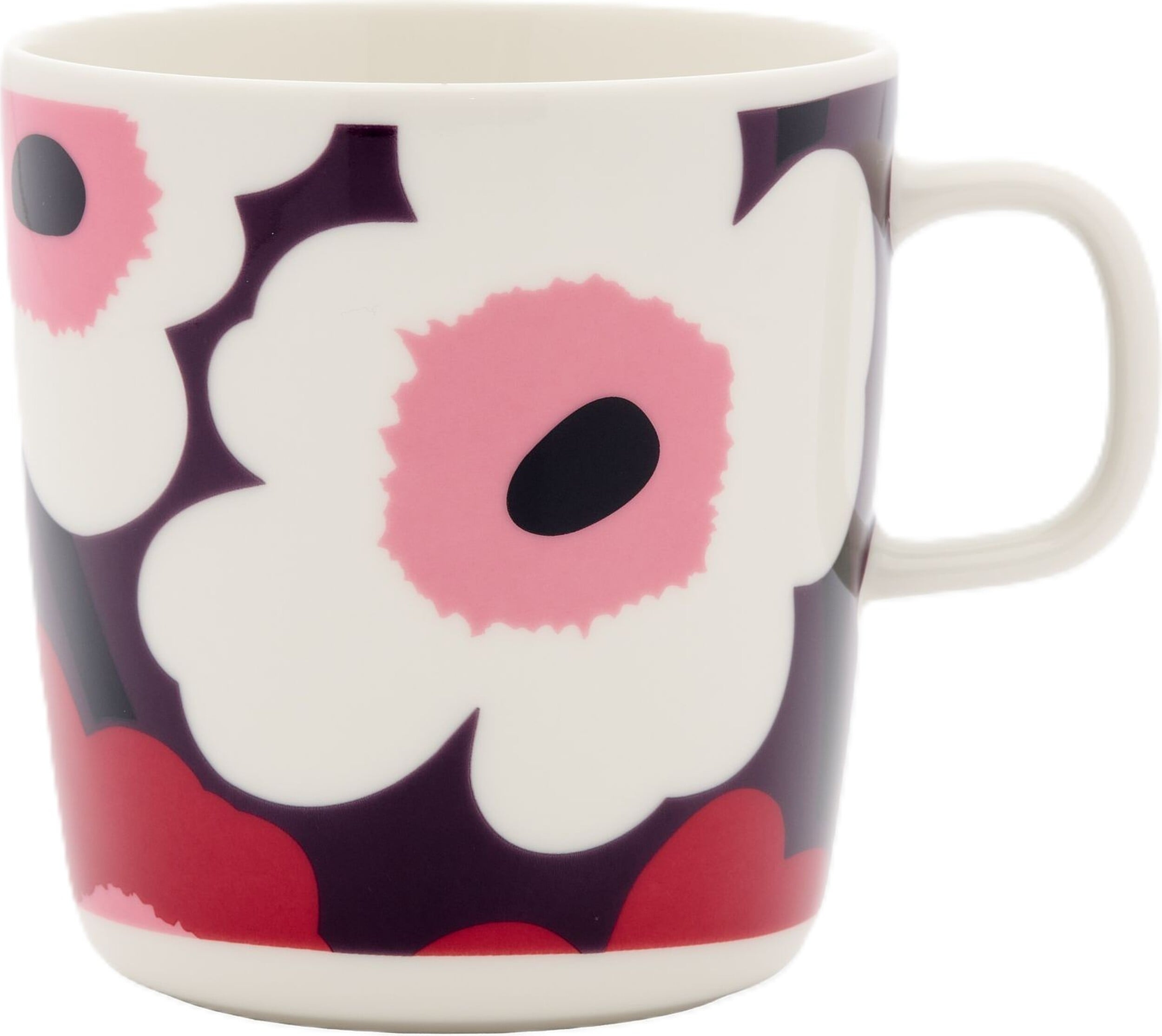 Unikko Becher 400 ml, weiß-lila