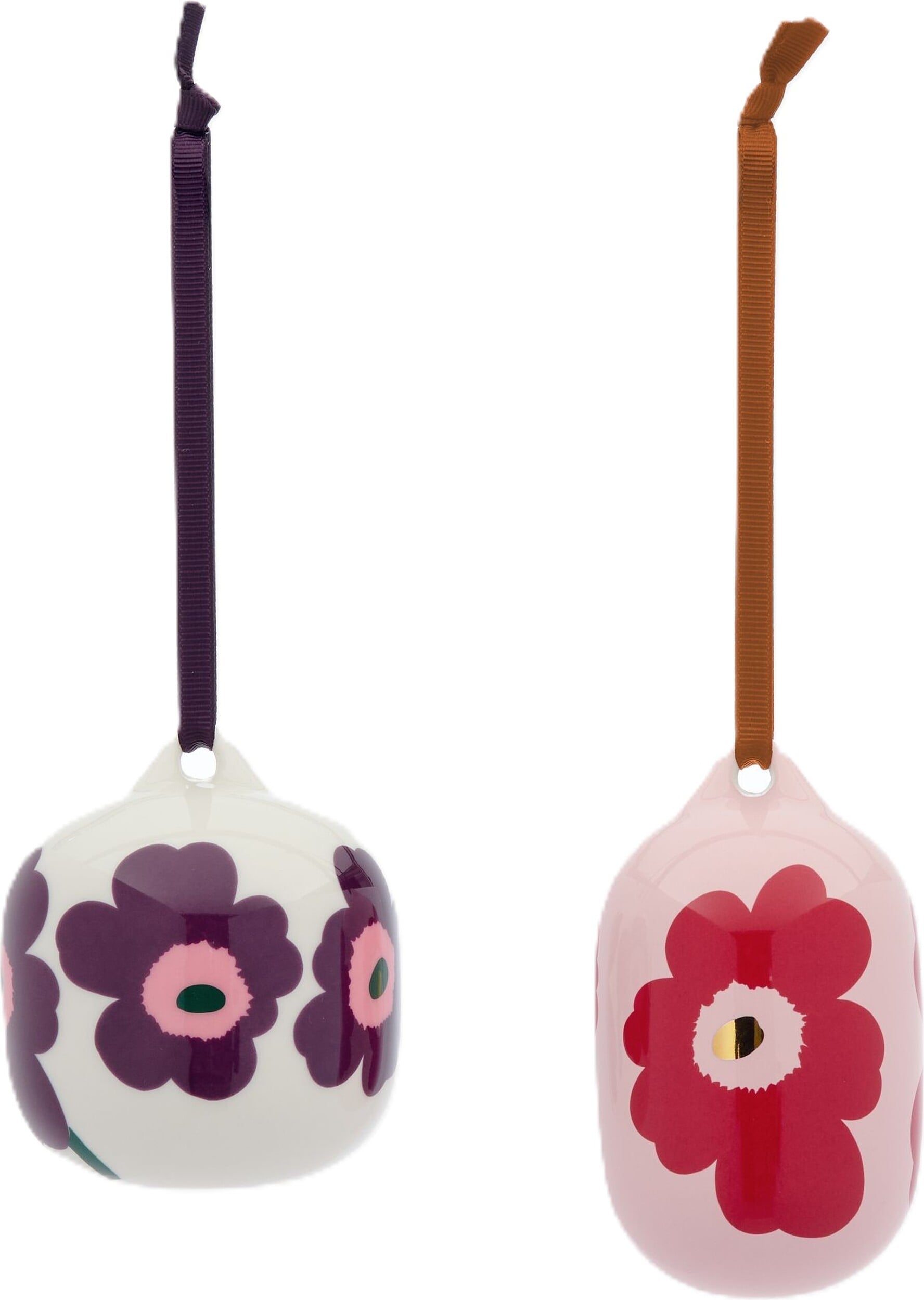Unikko Christbaumschmuck rot-rosa, 2 St.