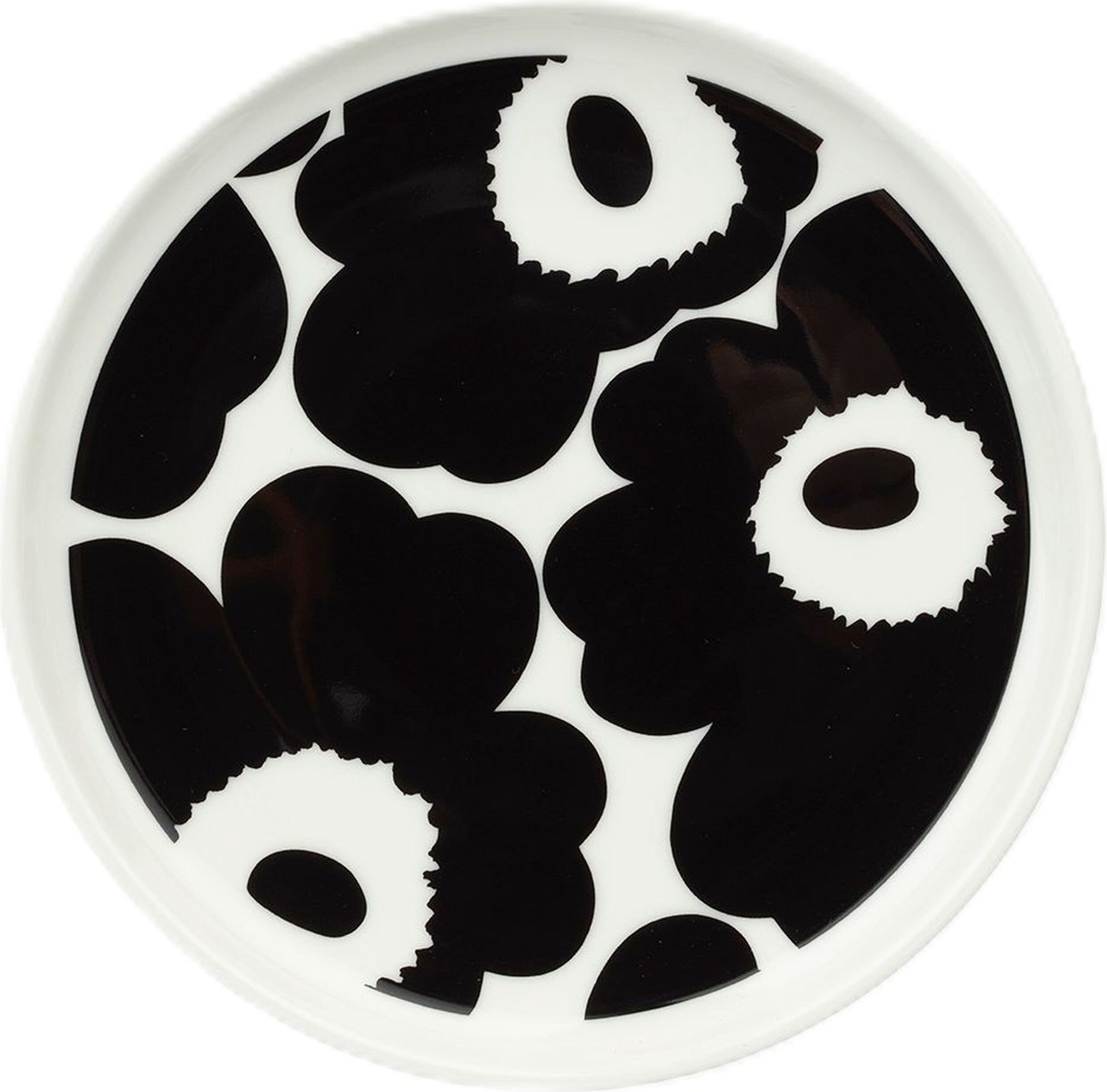 Unikko Dessertteller 13,5 cm, schwarz-weiß