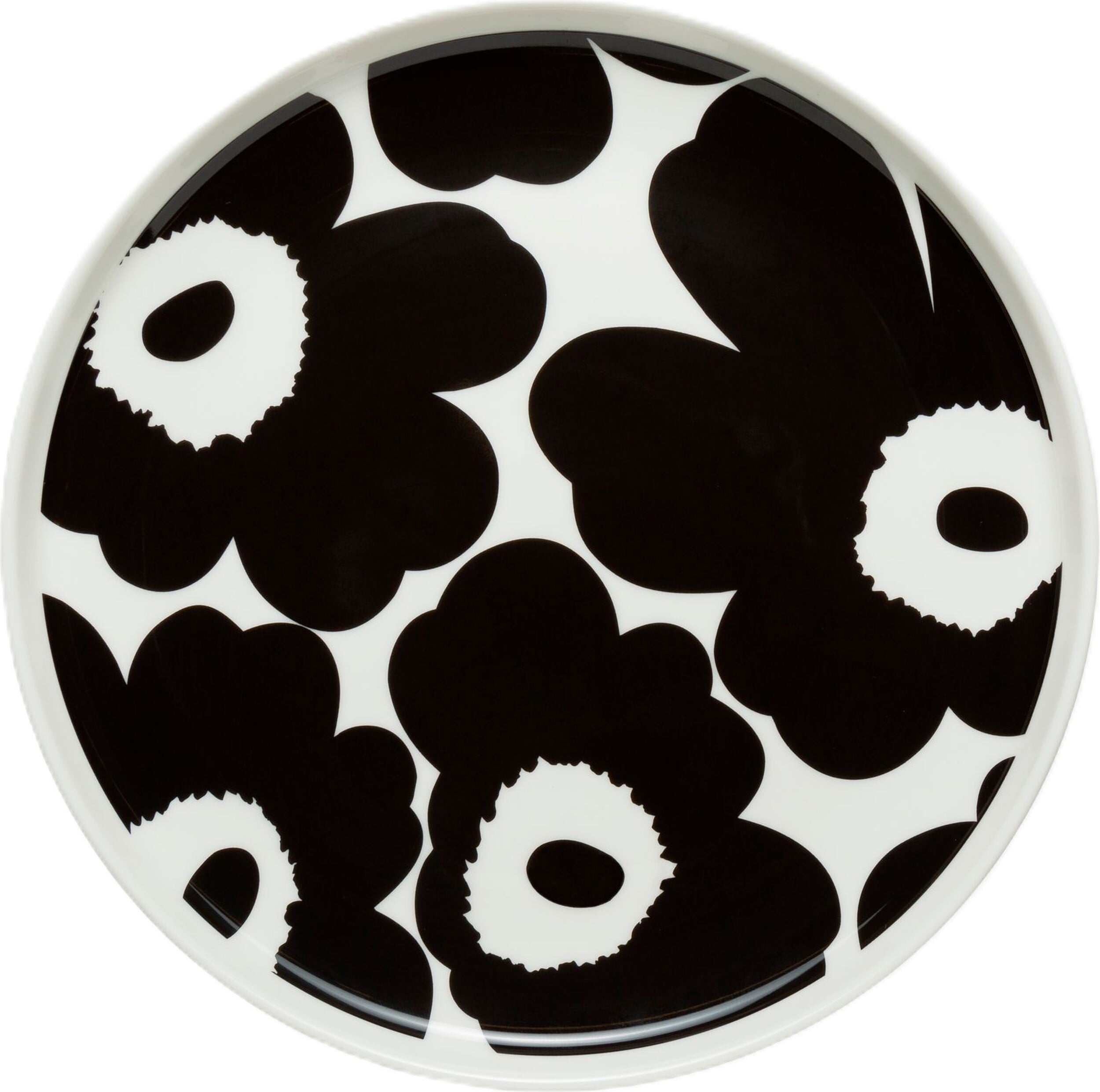 Unikko Frühstücksteller 20 cm, schwarz-weiß