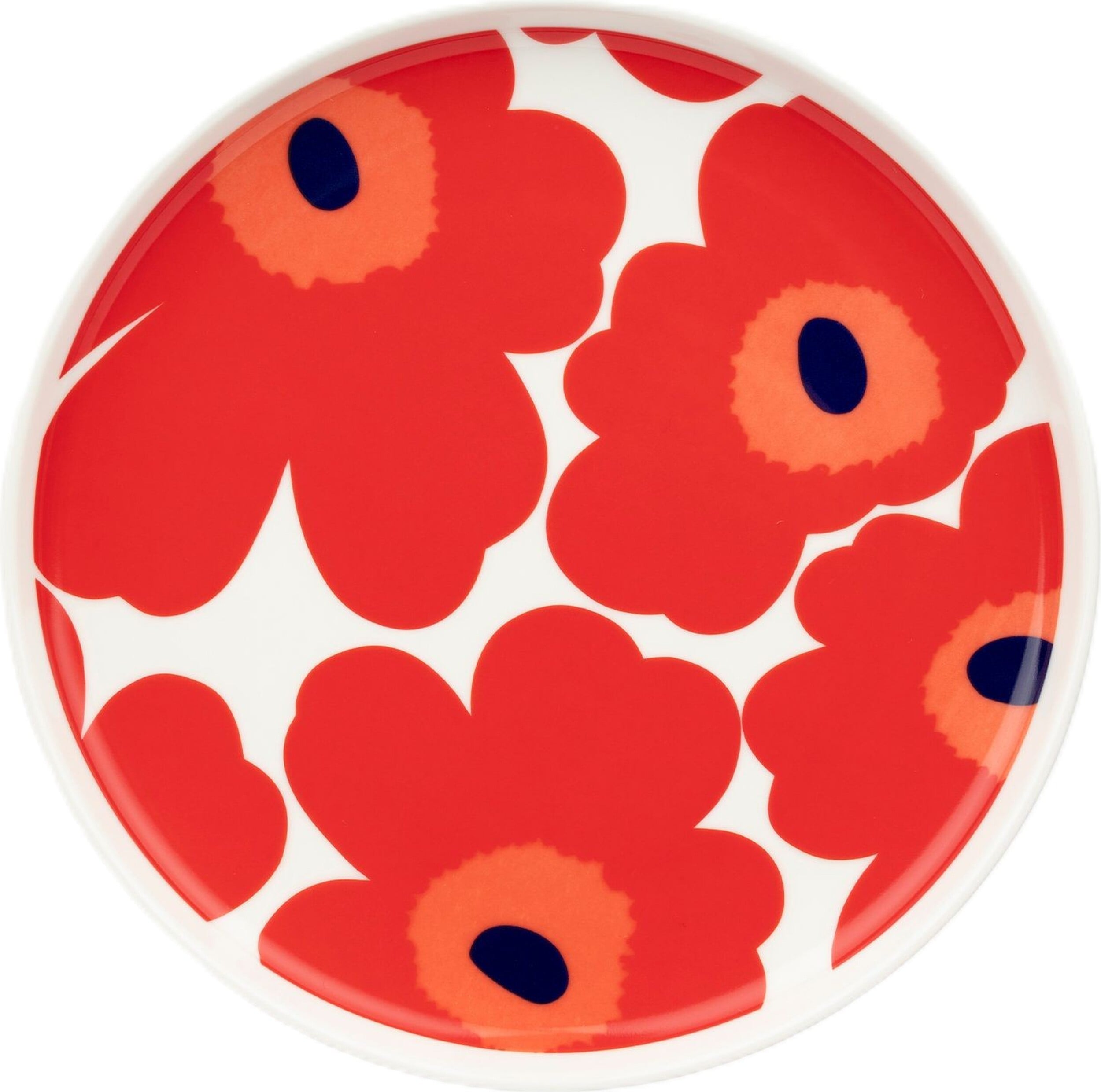 Unikko Frühstücksteller 20 cm, weiß-rot