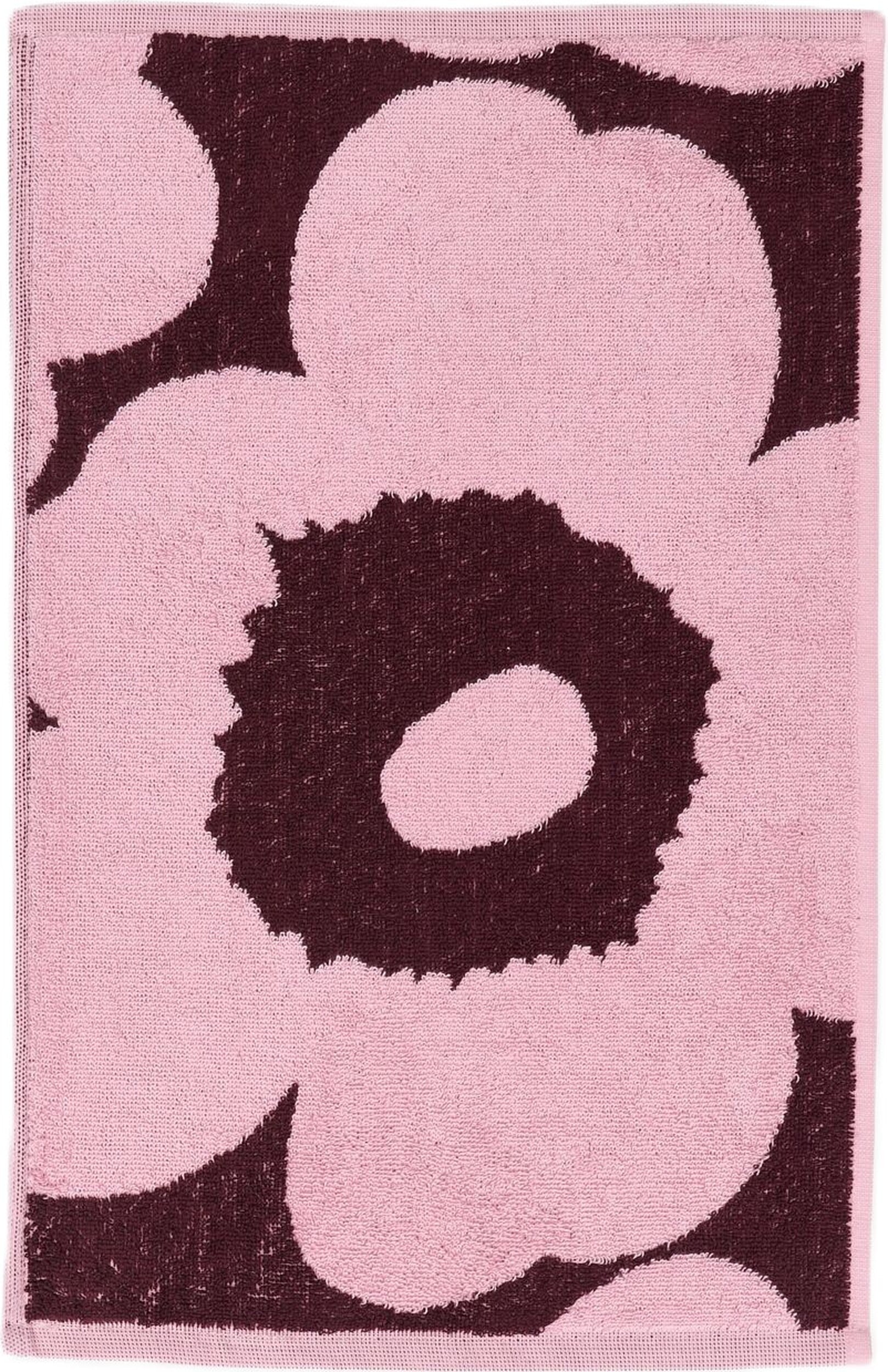 Unikko Gästehandtuch 30 x 50 cm, pflaumenblau-rosa