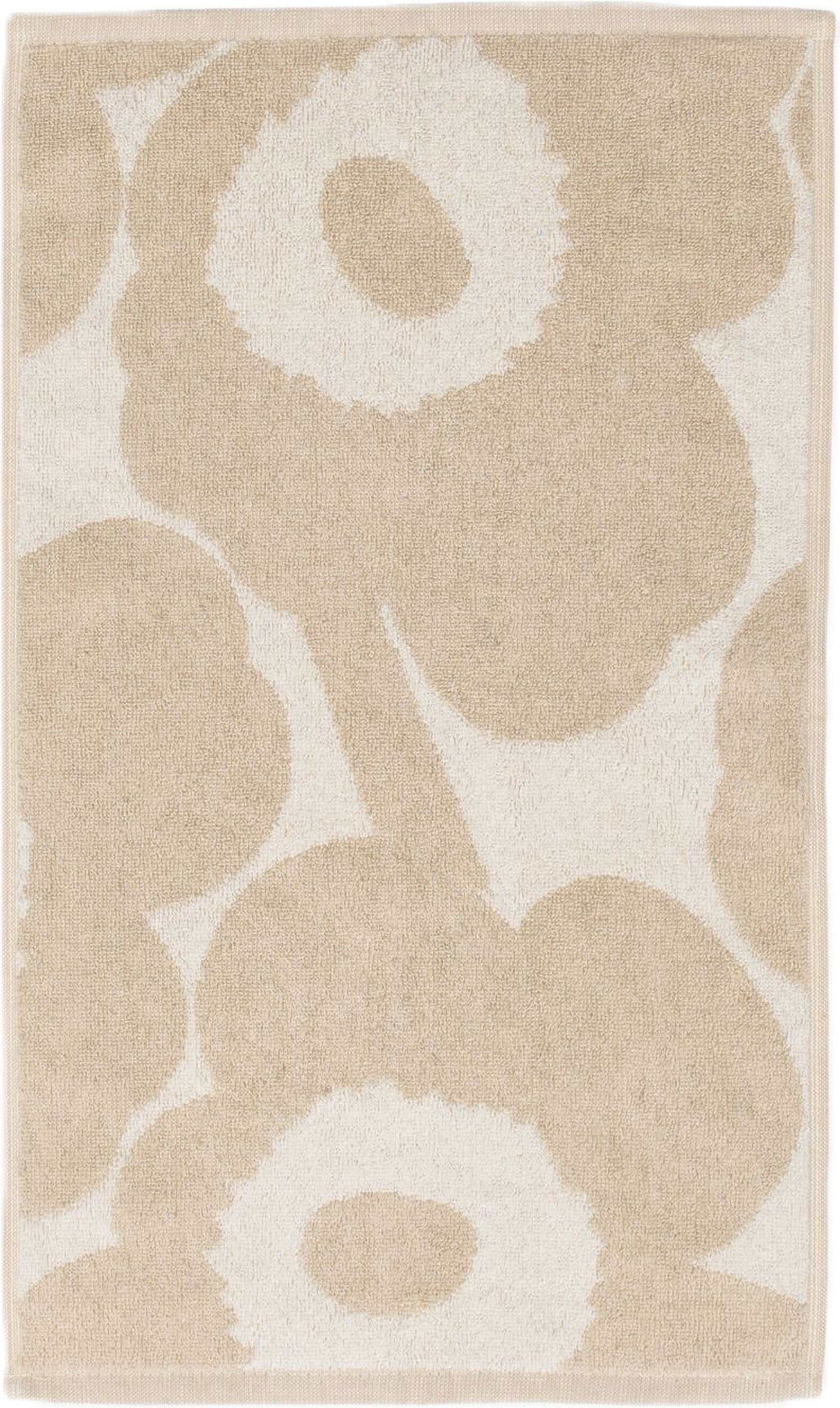 Unikko Handtuch 30 x 50 cm, weiß-sandfarben, Baumwolle-Leinen